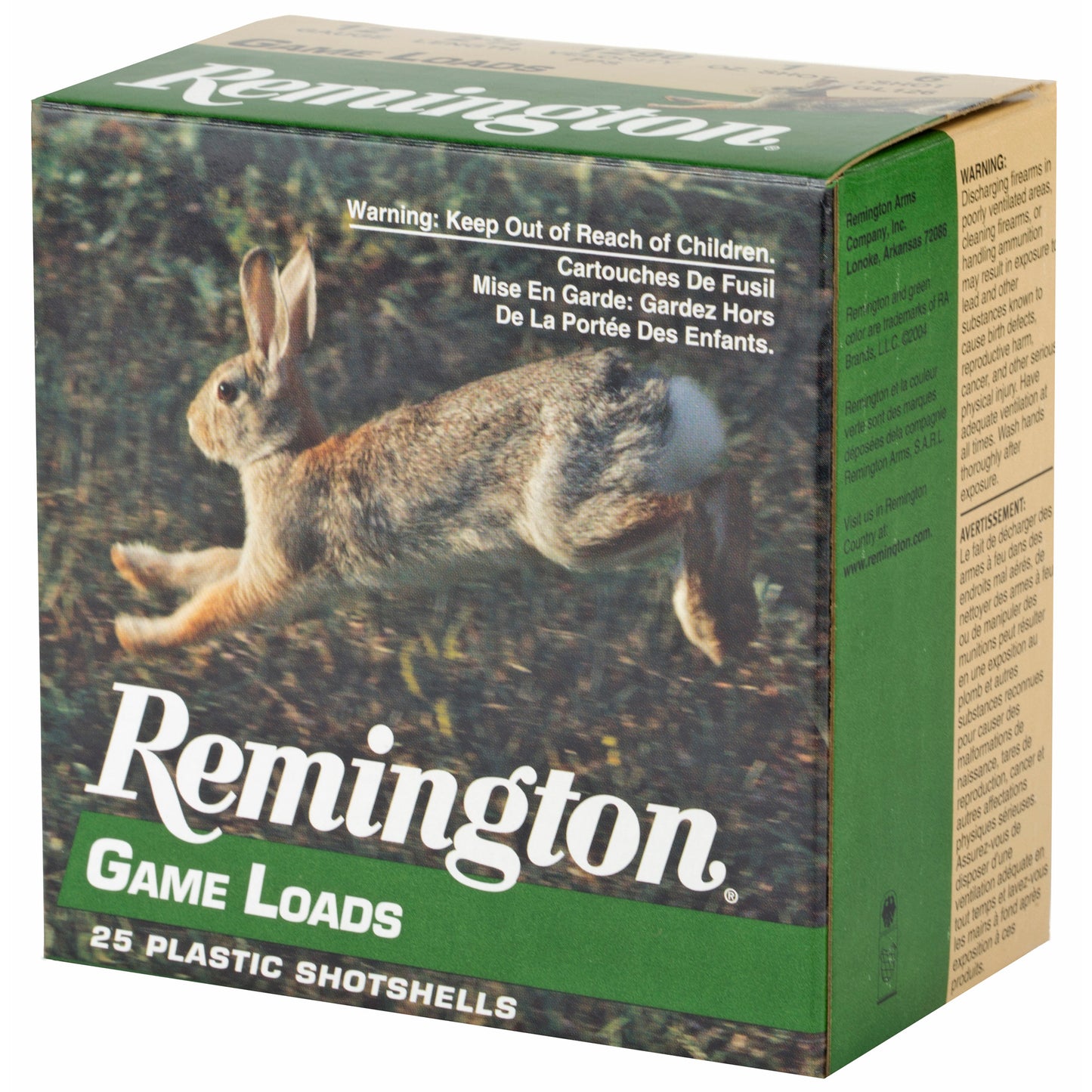 Remington Game Load 12 Gauge Shotshell - 1 oz #6, 3 1/4 Dram, 25 Rounds