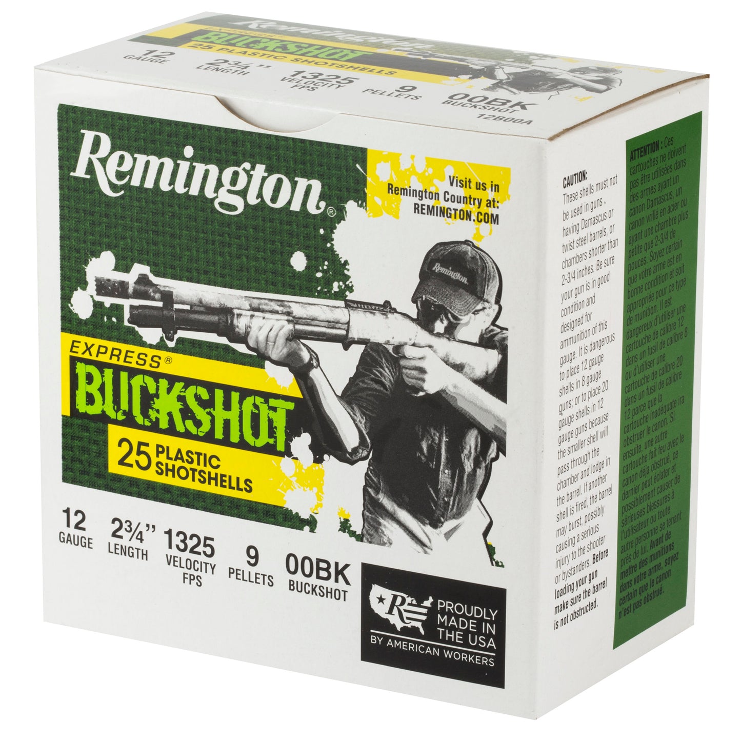 Remington Express Buckshot 12 Gauge 2.75-Inch, 00 Buckshot * 25 Rounds per Box