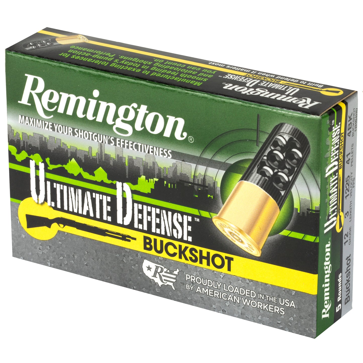 Remington Ultimate Defense 12-Gauge 00 Buckshot Shotshells * 5 Rounds per Box