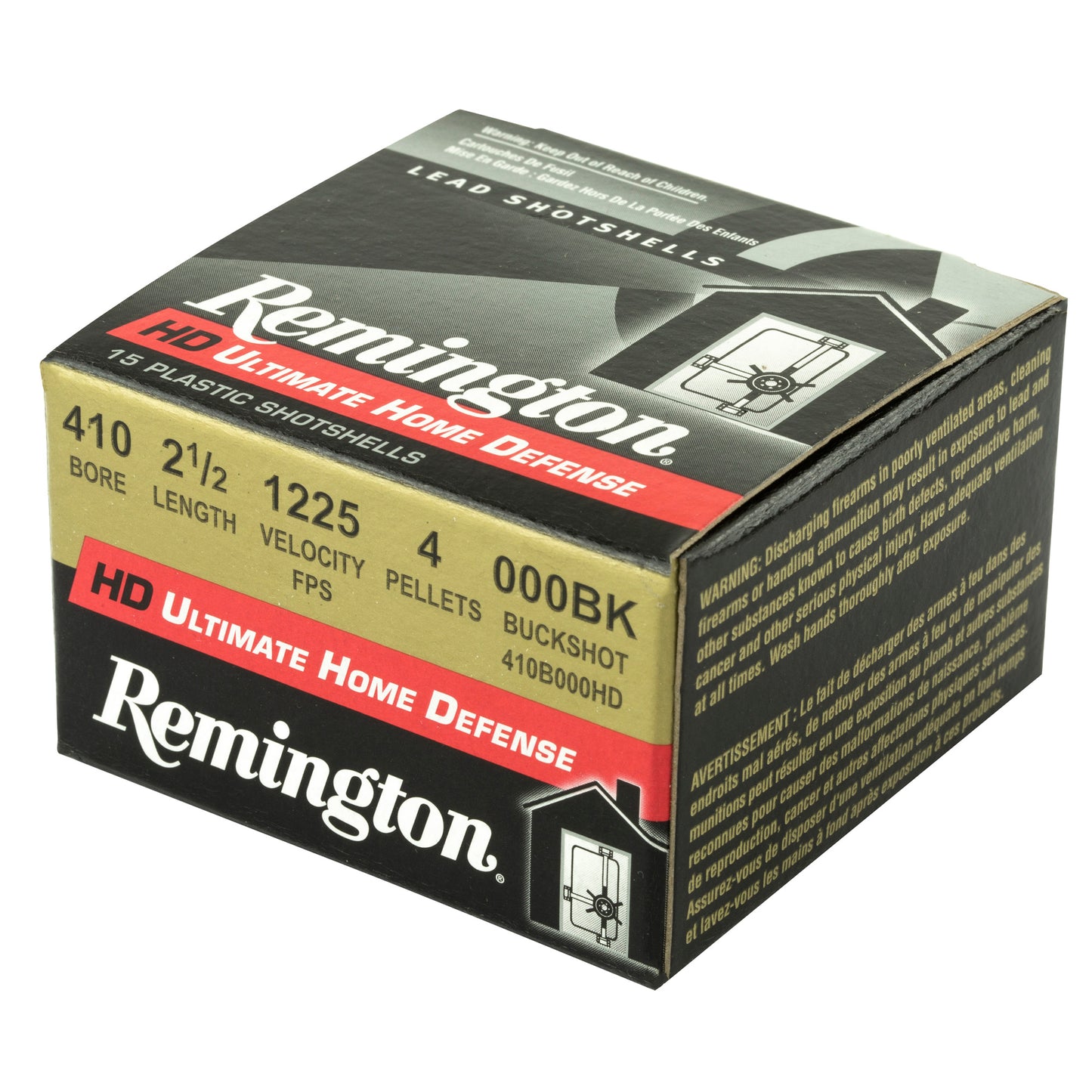 Remington Ultimate Home Defense 410 Gauge 2.5-inch 000 Buckshot * Reliable Firepower for Close-Range Security