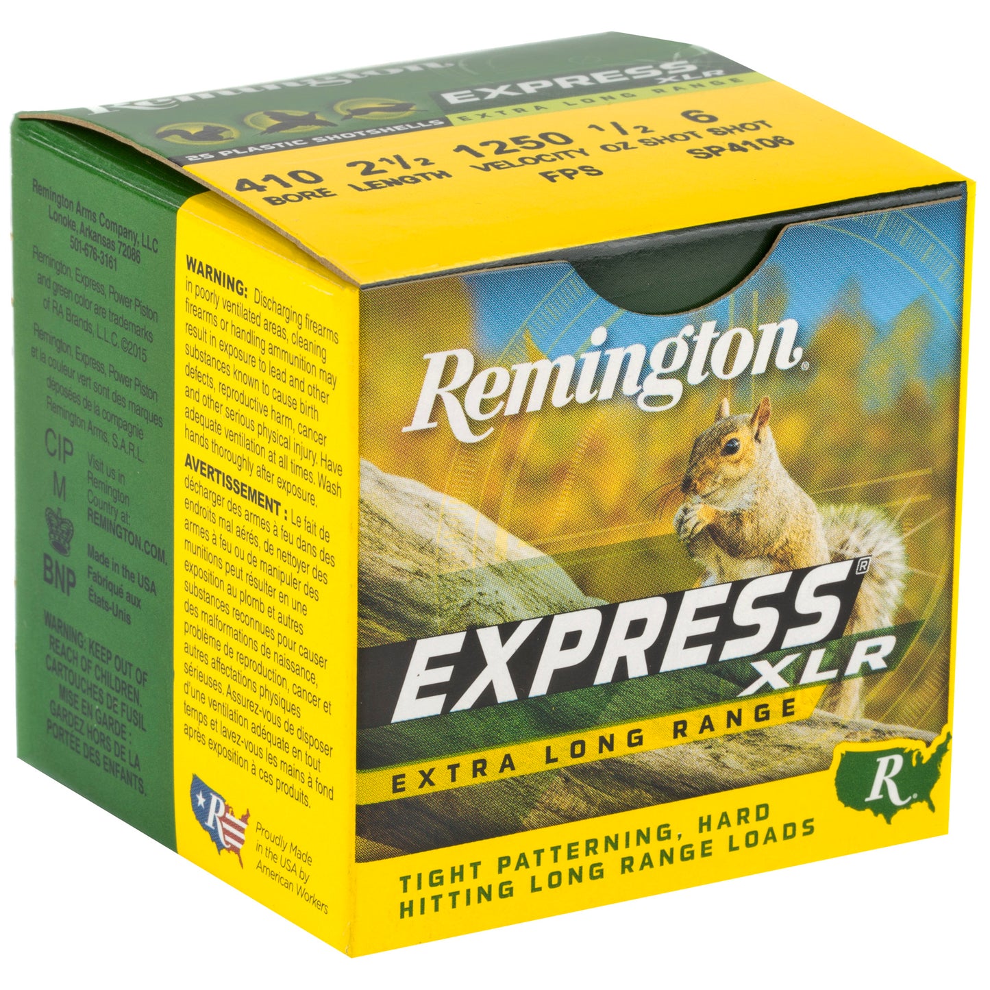 Remington Express Long Range .410 Gauge Shotshell - 1/2 oz Lead, #6 Shot, 25 Rounds Per Box