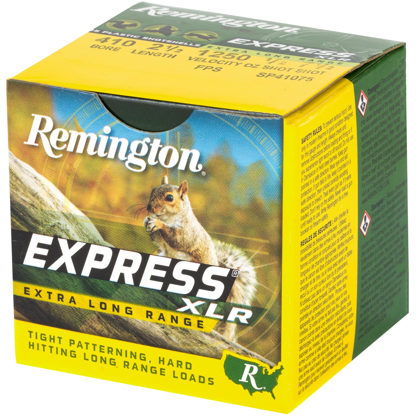 Remington Express Long Range .410 Bore Shotgun Ammunition - 1/2 oz Lead, #7.5, 25 Rounds per Box