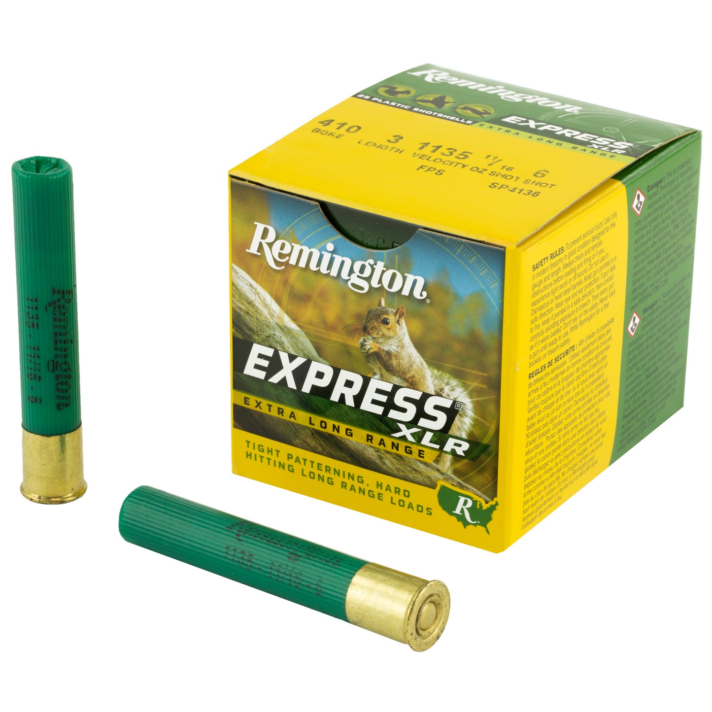 Remington Express Long Range .410 Gauge 3 Shotgun Ammunition * 11/16 oz Lead, Max Dram, 25 Rounds per Box