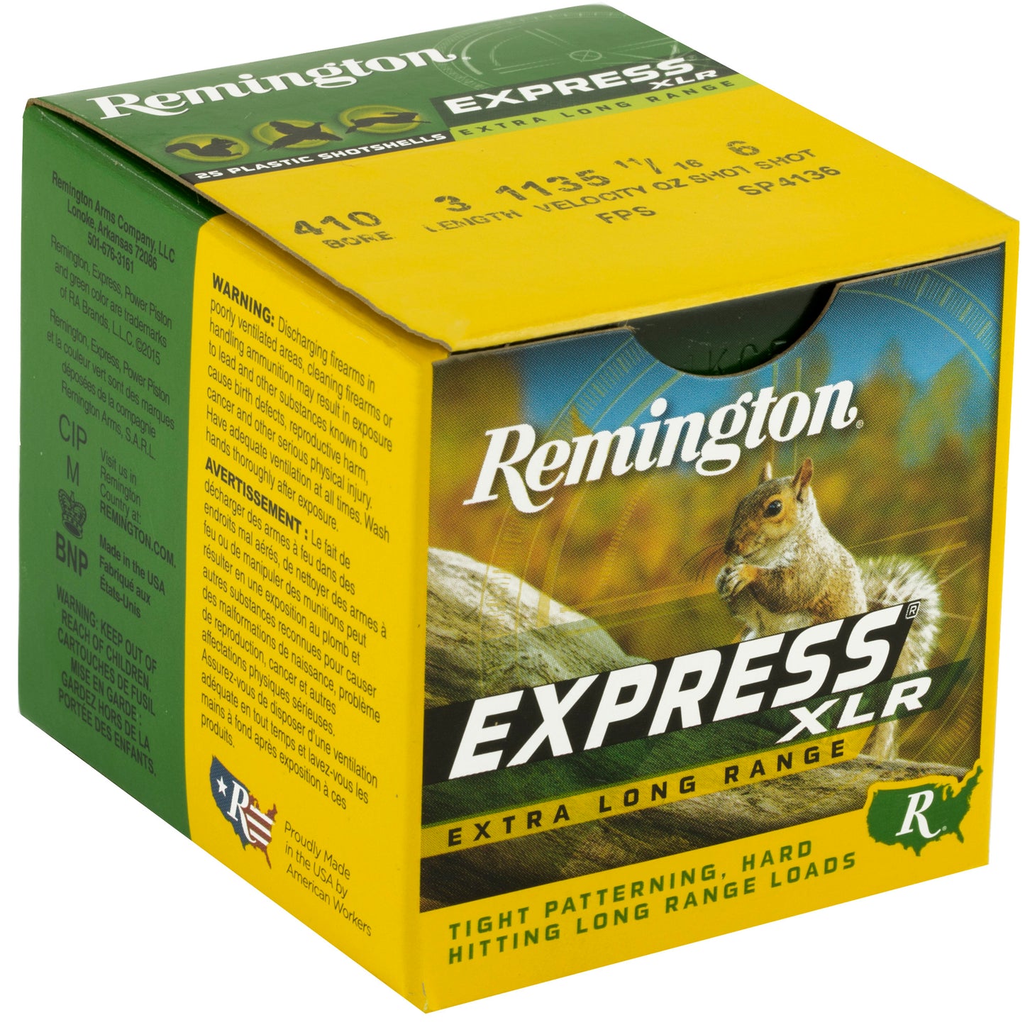Remington Express Long Range .410 Gauge 3 Shotgun Ammunition * 11/16 oz Lead, Max Dram, 25 Rounds per Box