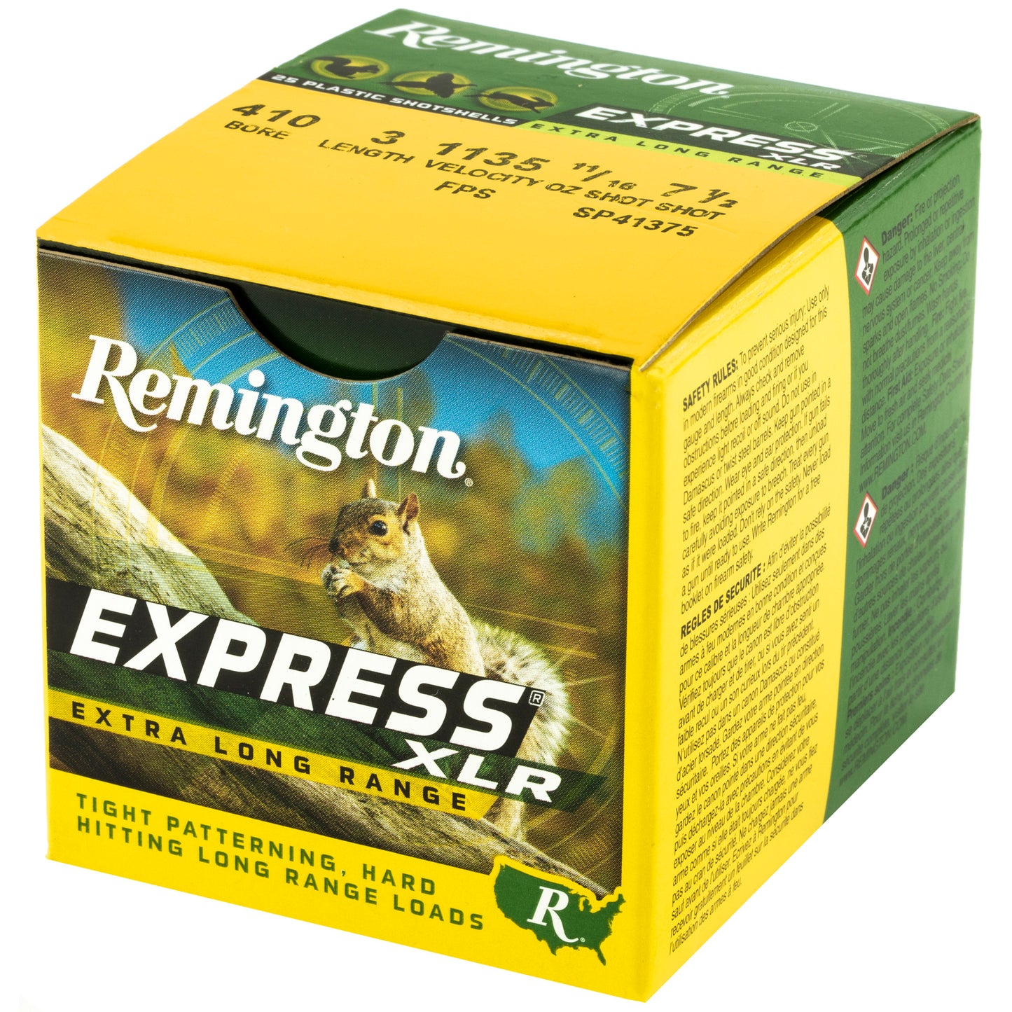 Remington Express Long Range .410 Bore Shotgun Ammunition - 11/16 oz Lead, Max Dram, 25 Rounds
