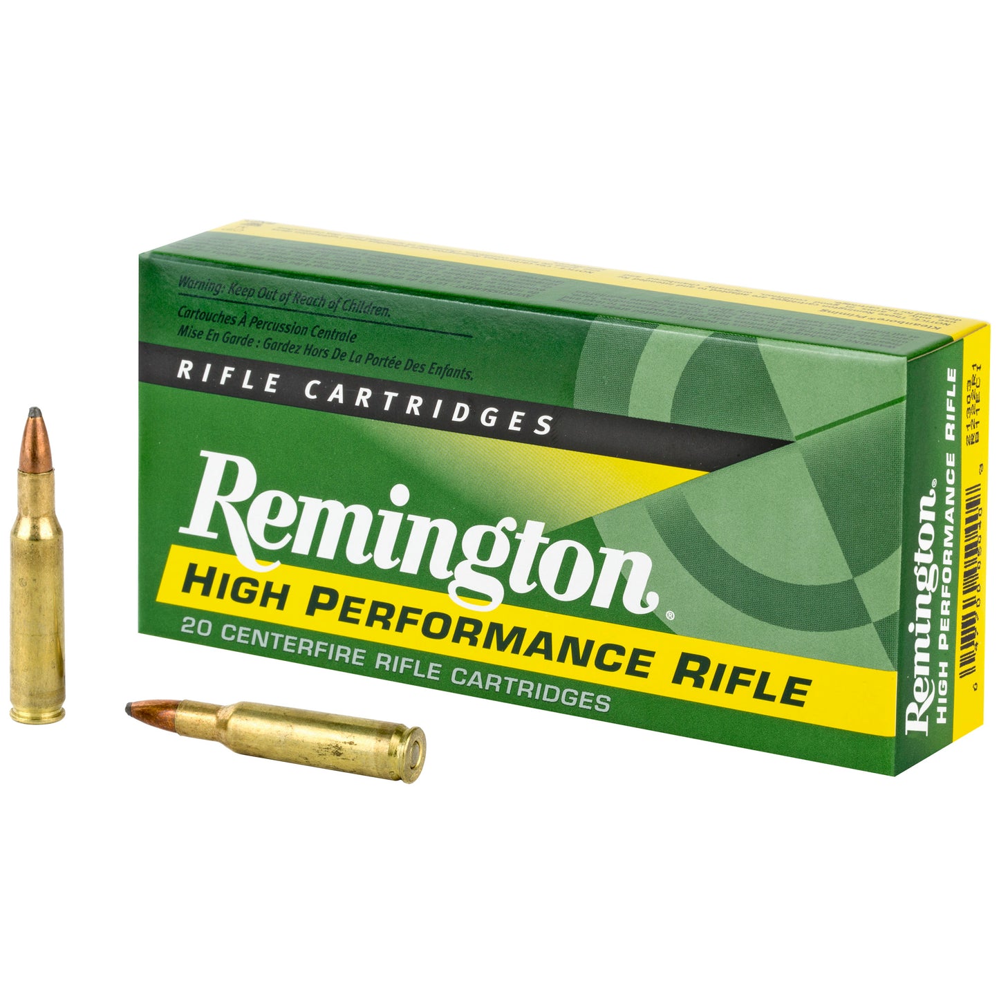Remington High Performance Rifle .222 Remington 50 Grain Pointed Soft Point Ammunition * 20 Rounds per Box
