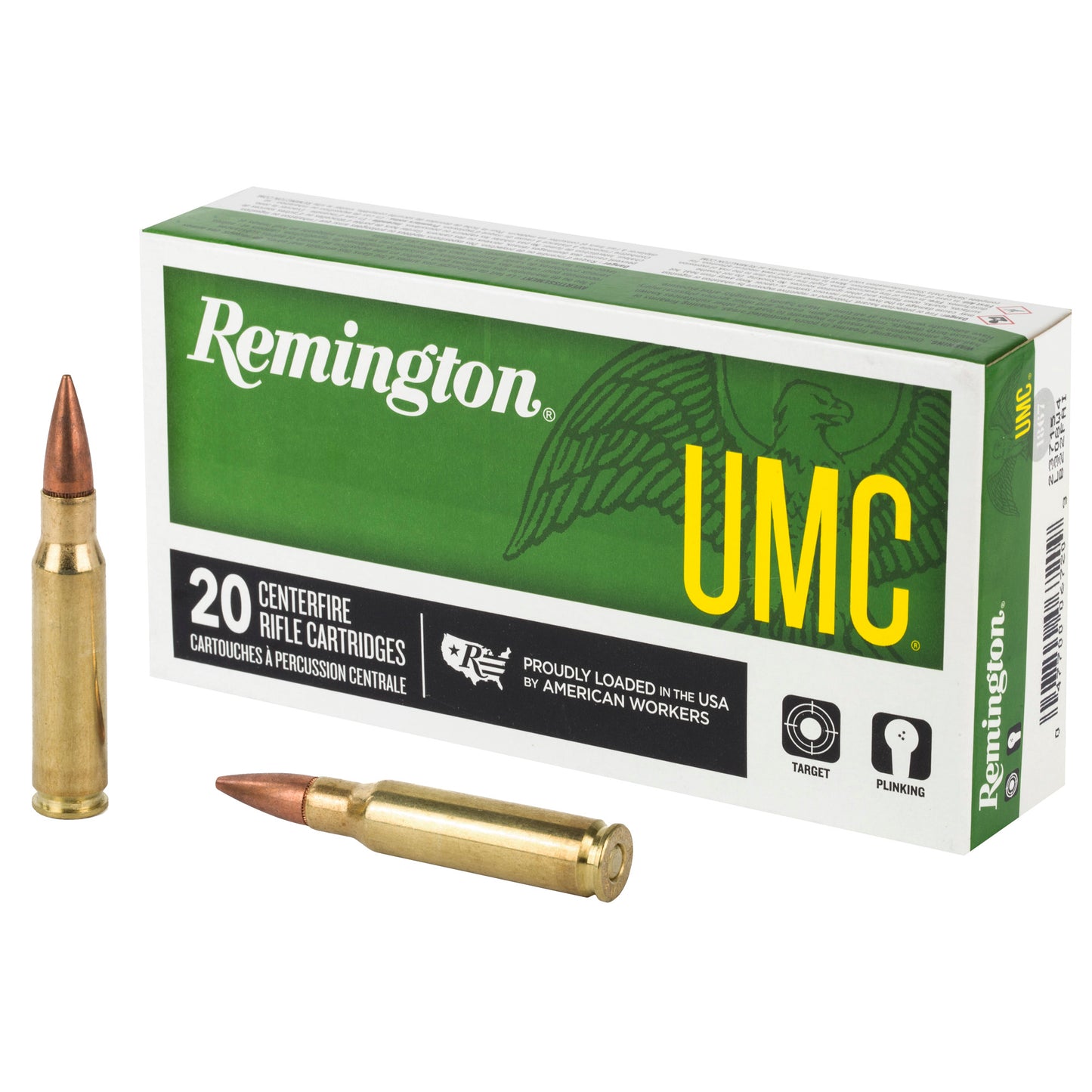 Remington UMC 308 Winchester 150-Grain Full Metal Jacket Rifle Ammunition (20 Rounds / Box, 200 Rounds / Case)
