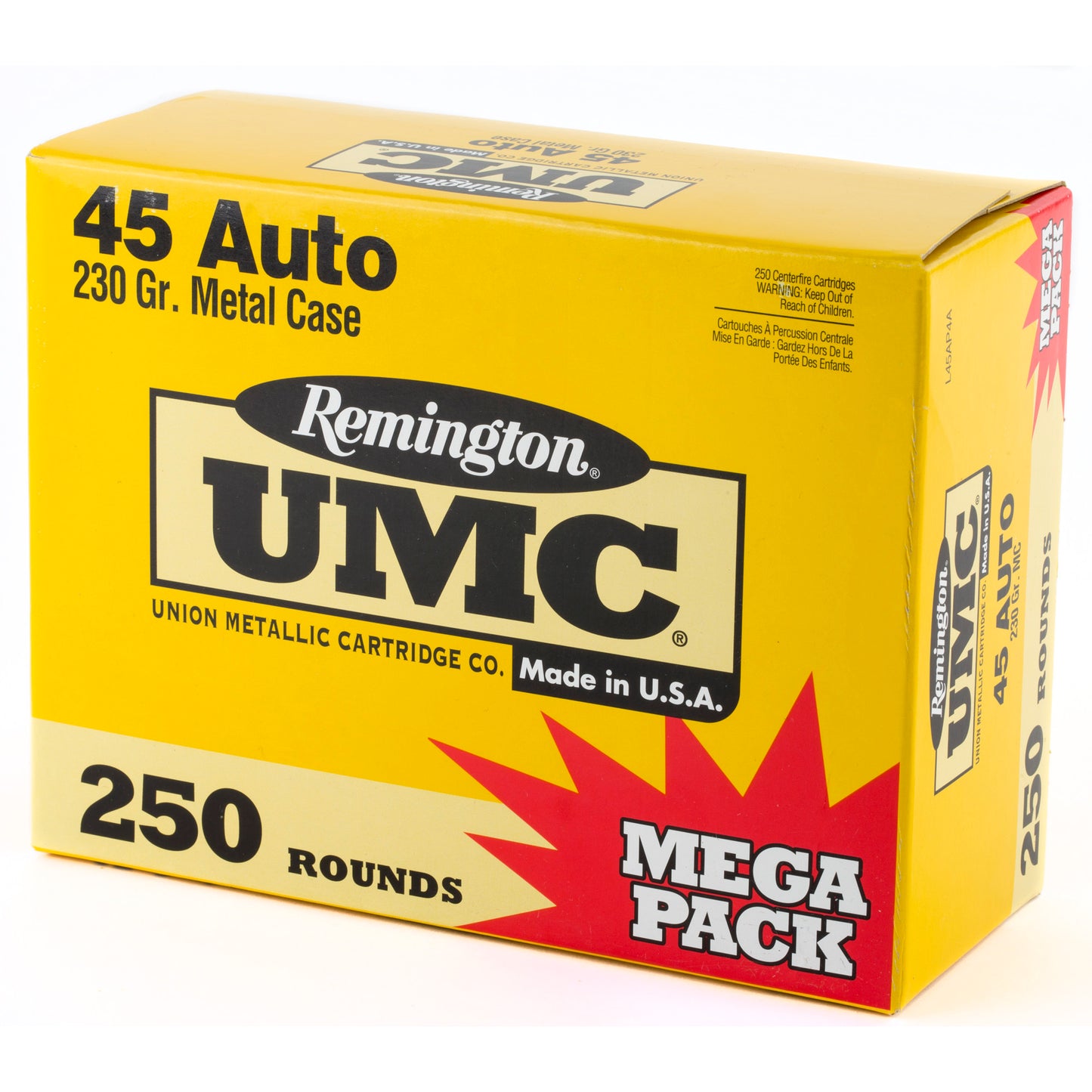 Remington UMC 45 ACP 230-Grain Full Metal Jacket Ammunition * 250 Rounds per Box, 1000 per Case