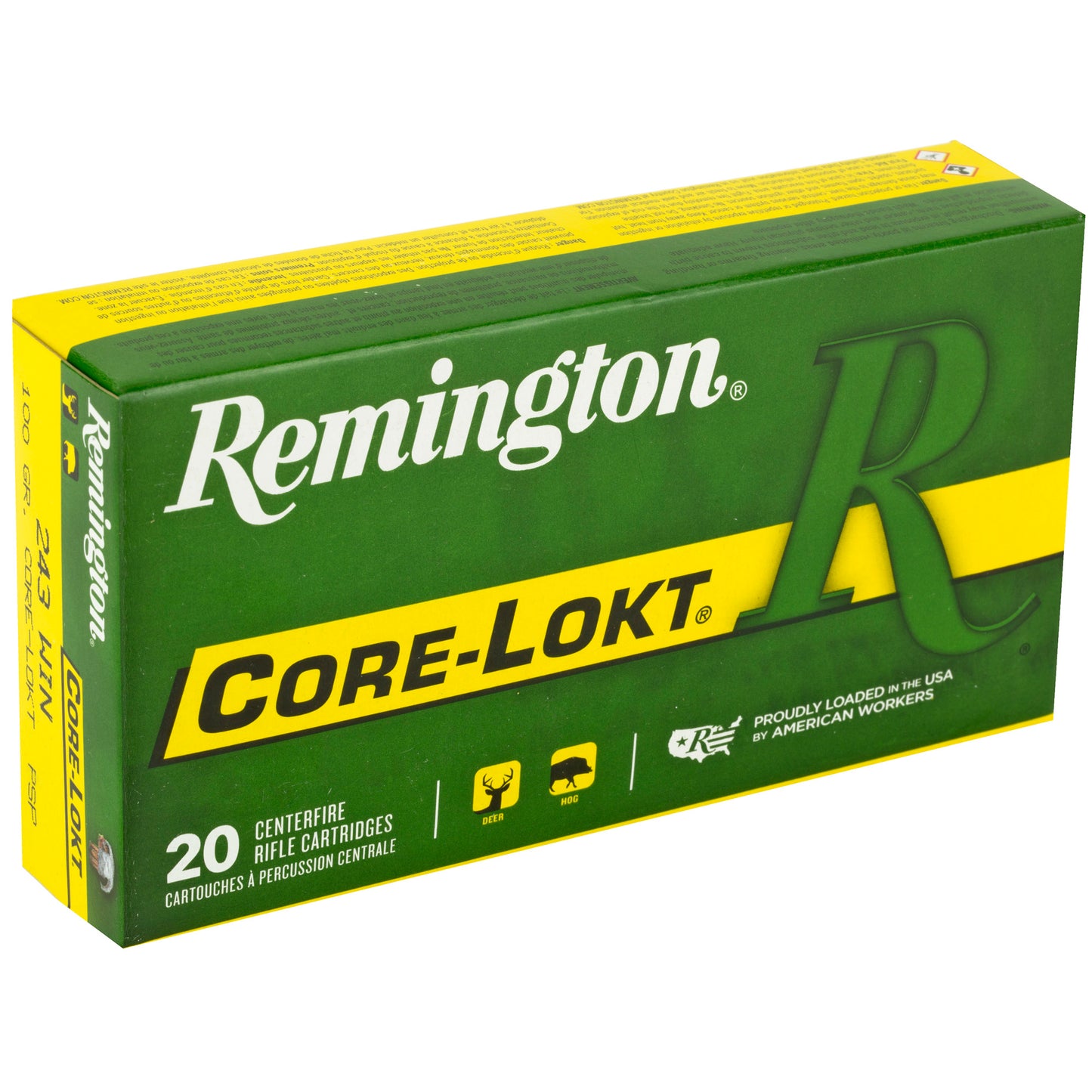 Remington Core-Lokt 243 Winchester 100-Grain Pointed Soft Point Ammunition (20 Rounds)