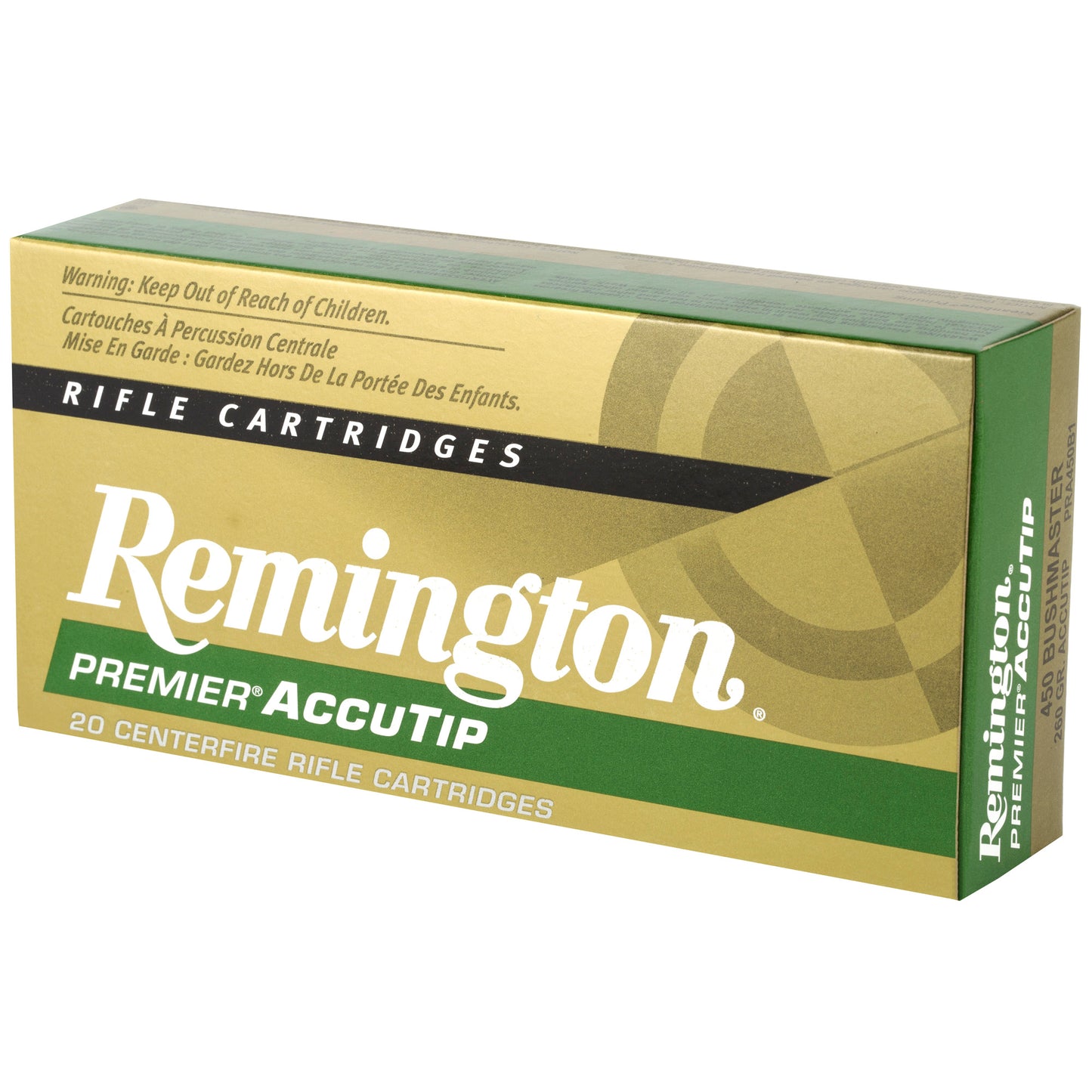 Remington Premier AccuTip .450 Bushmaster Hollow Point Ammunition * 260 Grain, Box of 20