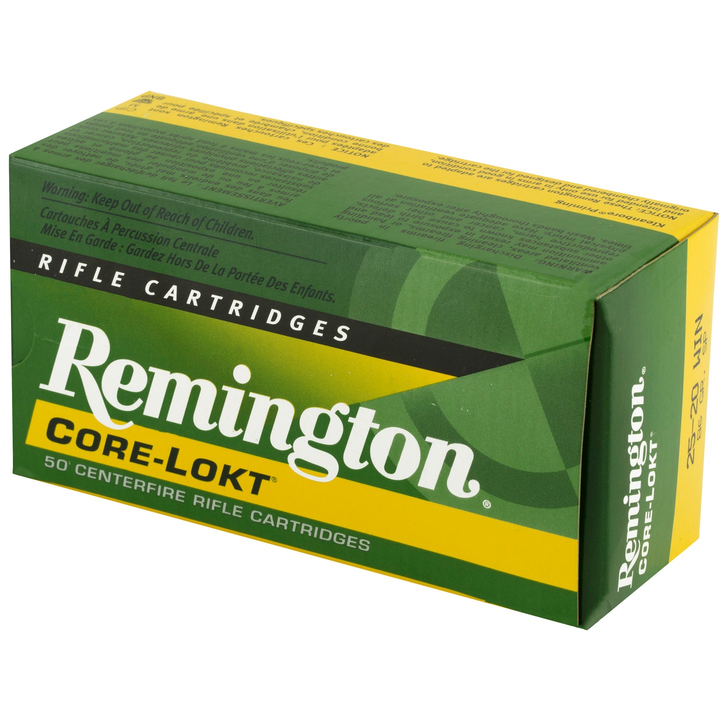 Remington Core Lokt 25-20 Winchester Soft Point Ammunition - 86 Grain, 50 Rounds Per Box
