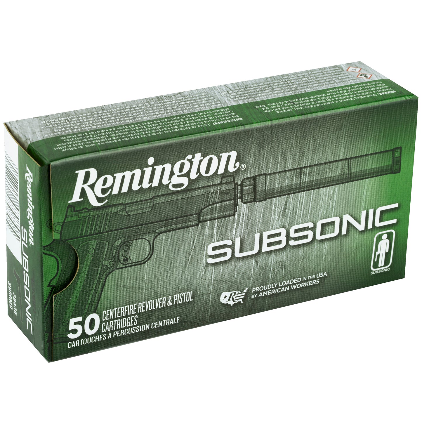 Remington Subsonic 9mm 147-Grain Flat Nose Ammunition * Quiet & Reliable for Suppressed Firearms