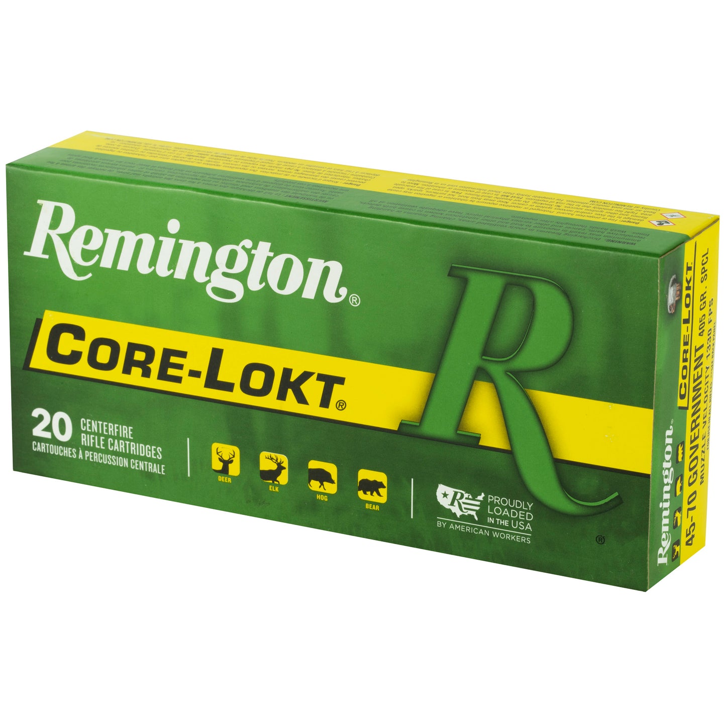 Remington Core-Lokt 45-70 Government 405 Grain Soft Point Ammunition - Reliable Big Game Hunting Load
