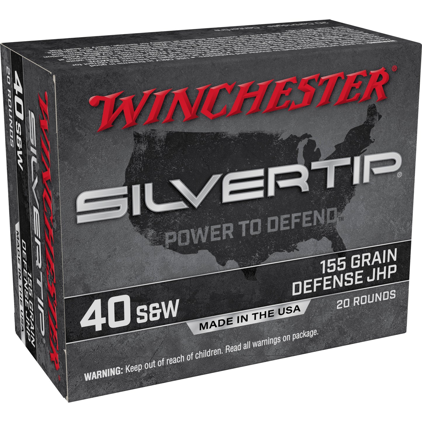 Winchester Ammunition Silvertip 40 S&W 155-Grain Hollow Point Ammo * 20 Rounds Per Box