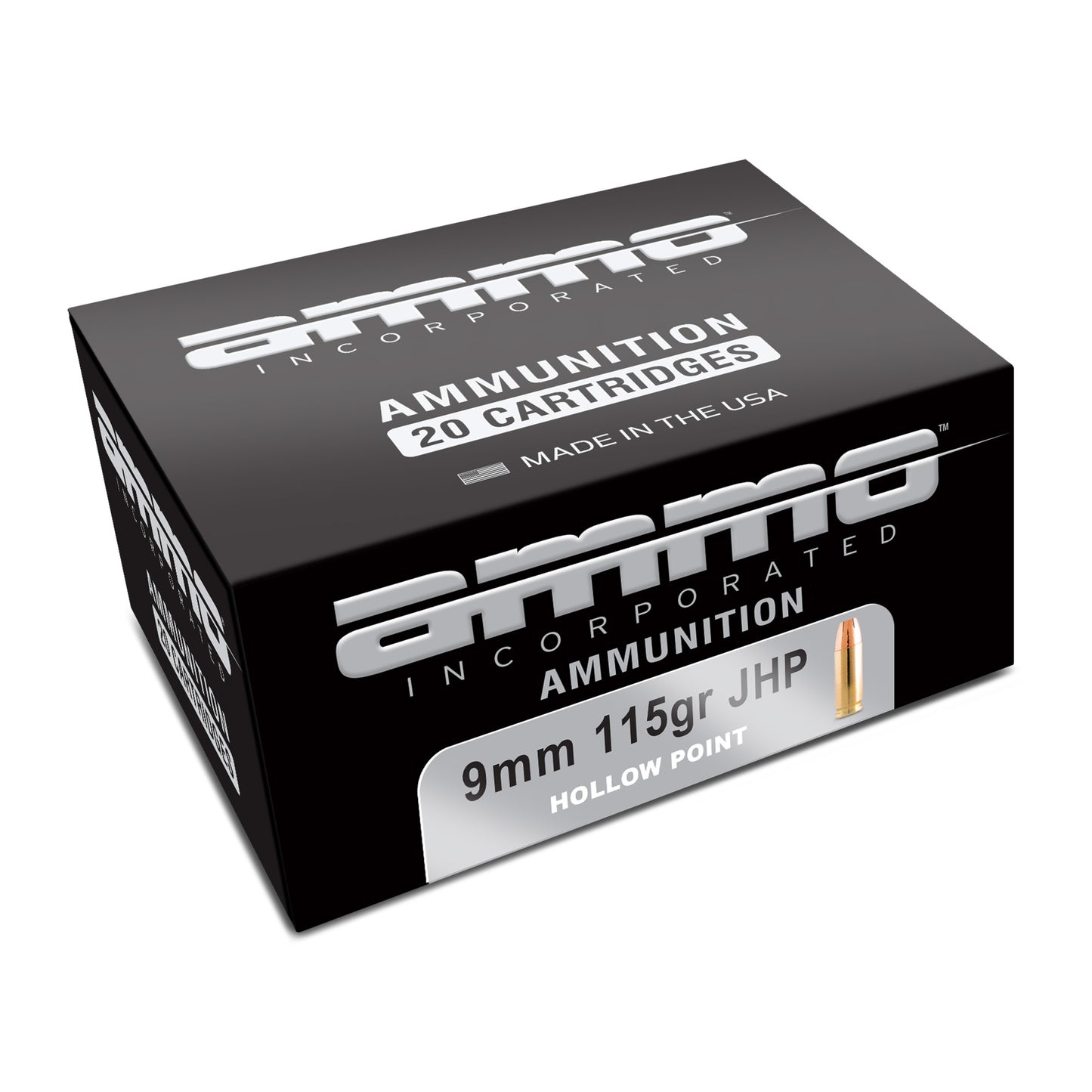 Ammo Inc 9mm 115 Grain Signature Hollow Point Ammo - Reliable Target and Self-Defense Rounds