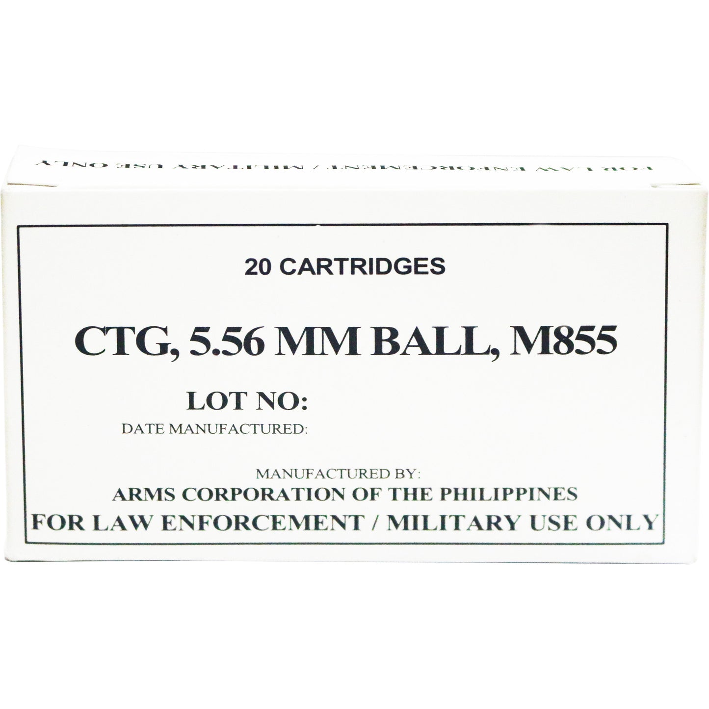 Armscor 556 NATO 62 Grain Full Metal Jacket Ammunition * Reliable Performance for Military, Law Enforcement, and Shooting Enthusiasts