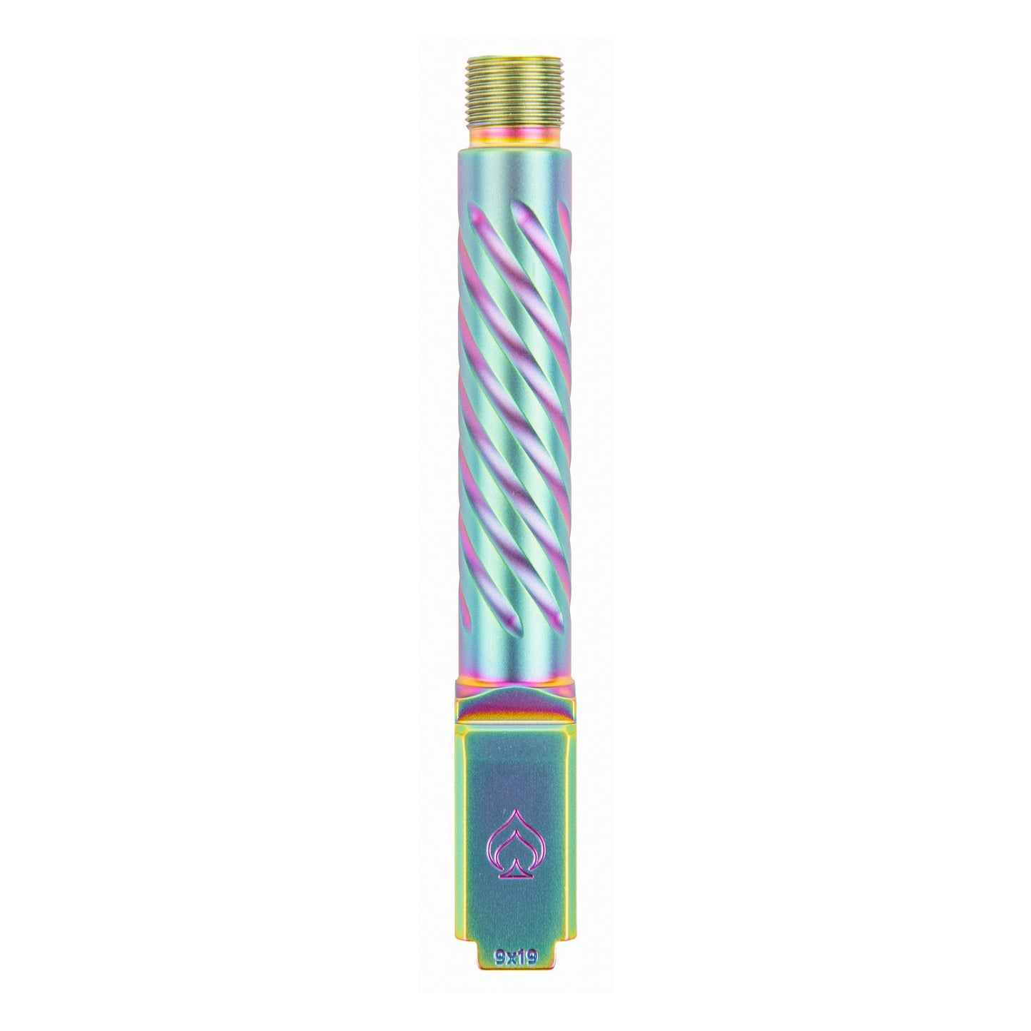 Ballistic Advantage Premium Series 4.5-Inch 9mm Threaded Pistol Barrel with Rainbow Finish - BAPSG195T3W
