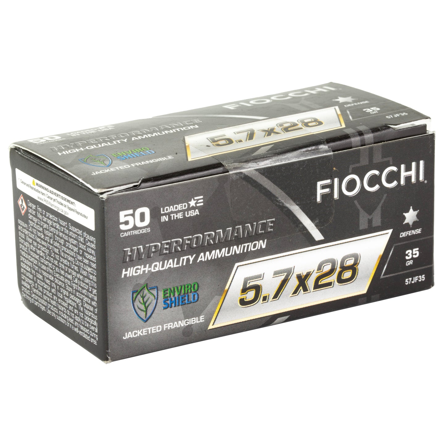 Fiocchi Ammunition Hyperformance 5.7x28mm Frangible Cartridge - 35 Grain, Box of 50 Rounds