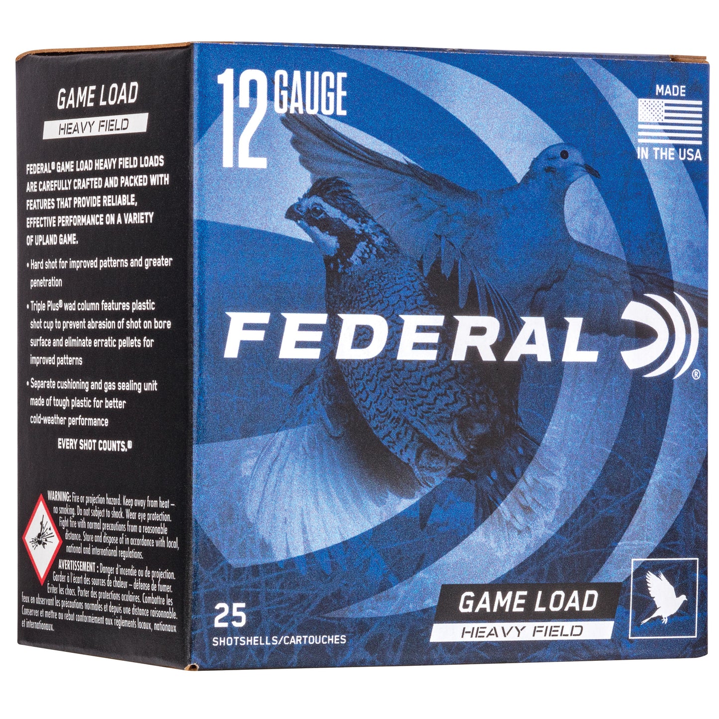 Federal Hi-Brass Game Load 12 Gauge, 1 1/8 oz #6 Lead Shotshells (25/Box, 250/Case)