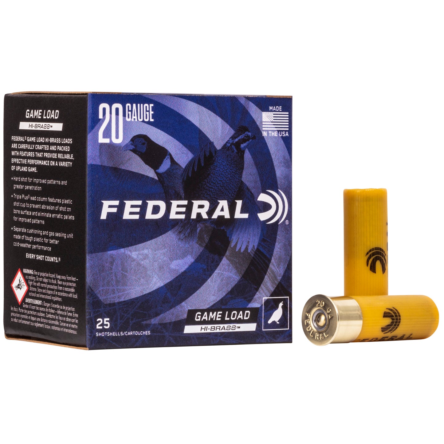 Federal Game Load 20 Gauge 2.75 Inch #6 Shot * Reliable Upland Game Hunting Ammo