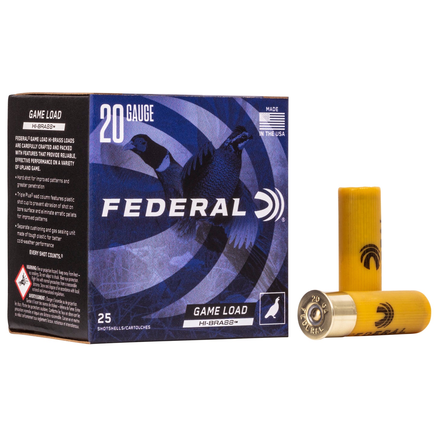 Federal GameShok 20 Gauge 2.75-Inch #7.5 Lead Shotgun Shells (25 Rounds per Box)