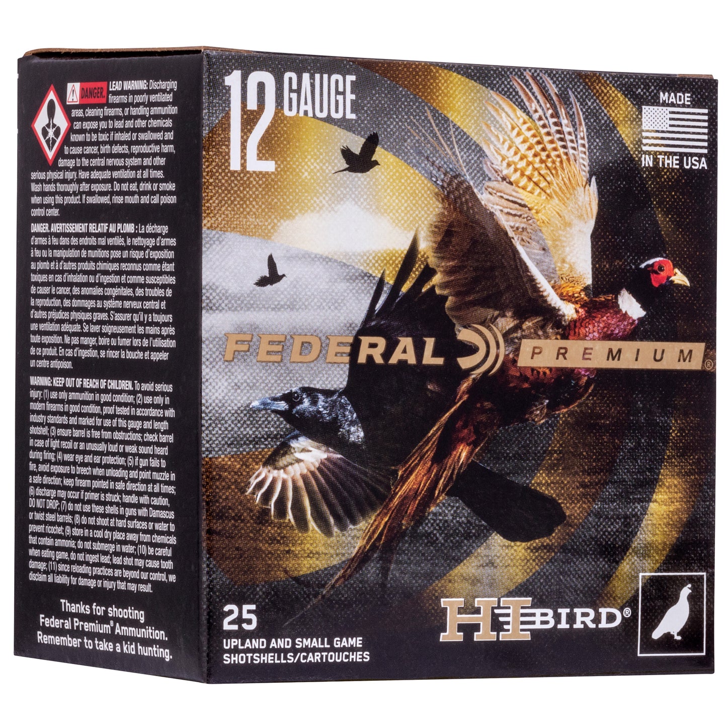 Federal Hi-Bird 12 Gauge 2.75-Inch #5 Shot Shells * 1 1/4 Ounce, 25 Rounds per Box