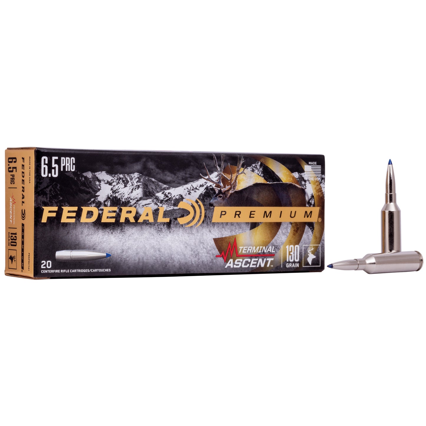 Federal Premium Terminal Ascent 6.5 PRC 130 Grain Bonded Hunting Ammunition (20 Rounds)