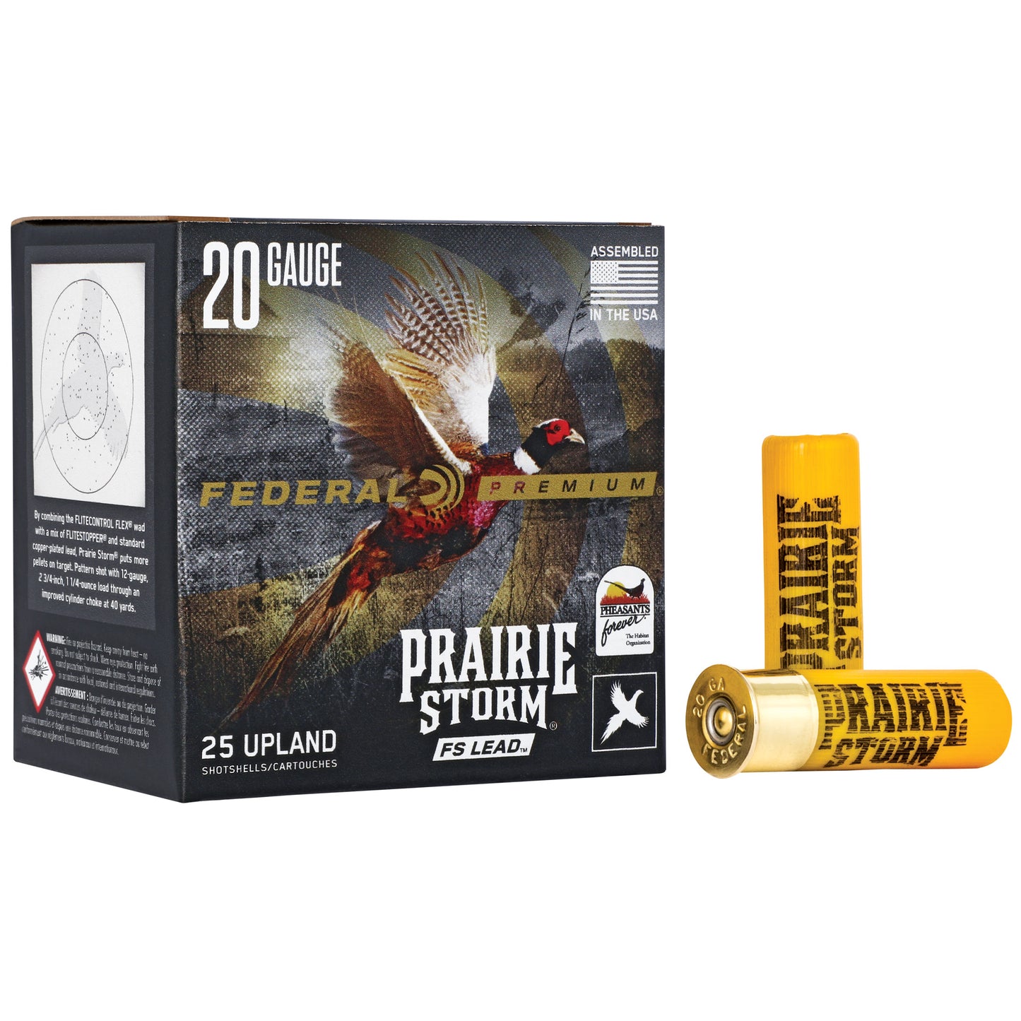 Federal Premium Prairie Storm FS Lead 20 Gauge #5 Shot - 1 oz, 25 Rounds per Box
