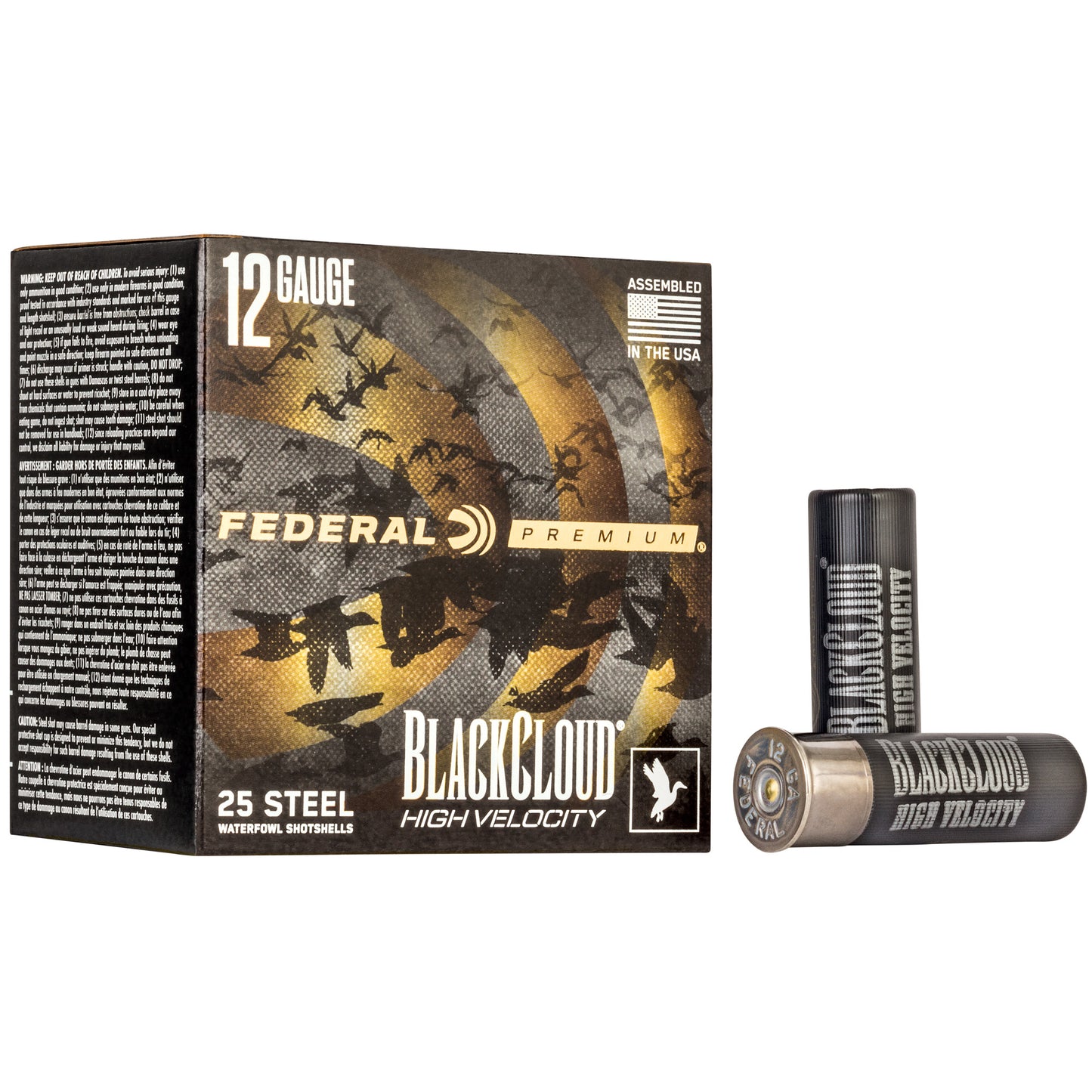Federal Premium Black Cloud FS Steel High Velocity 12 Gauge 3-inch #3 Shot * 1 1/8 oz, 25 Rounds