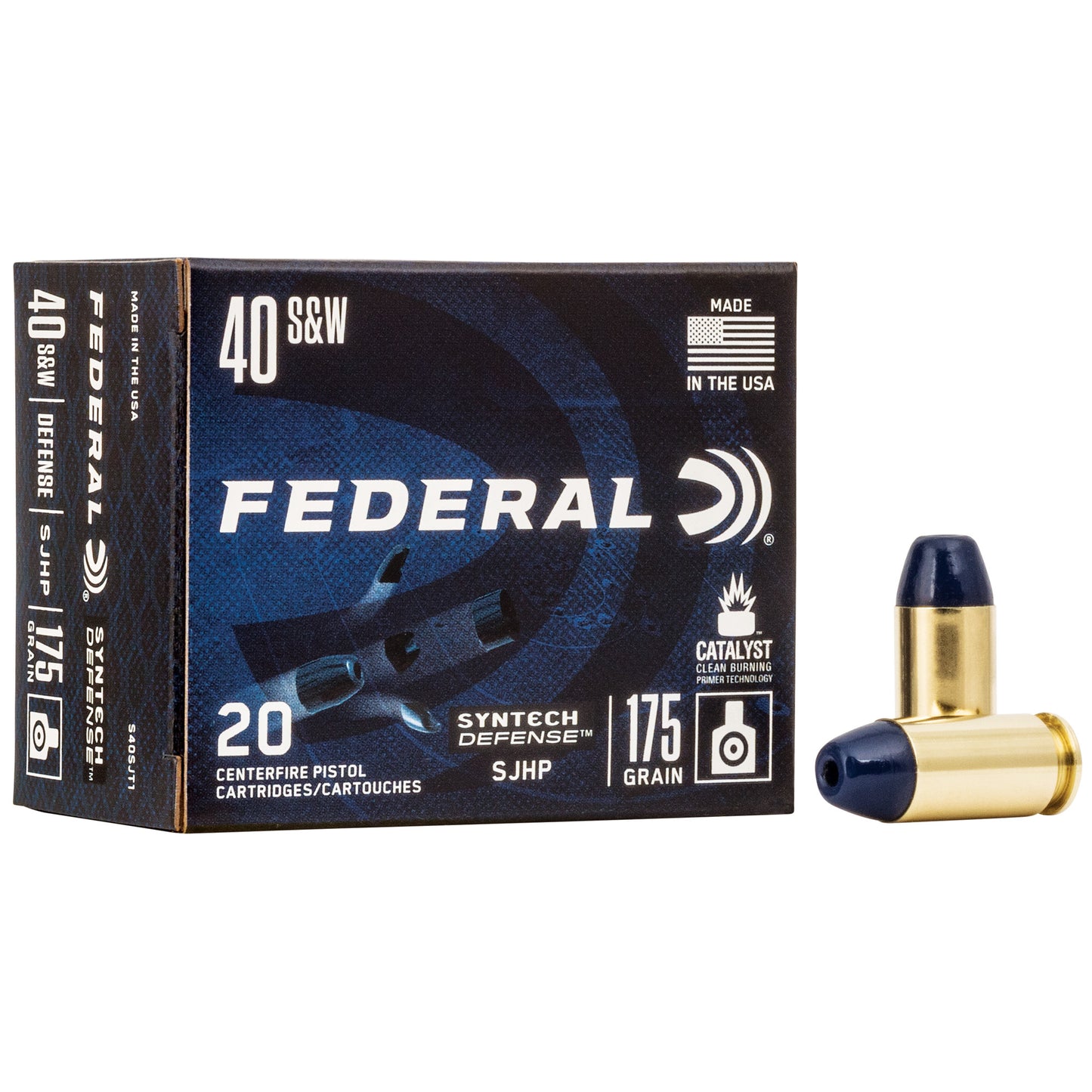 Federal Syntech Defense .40 S&W 175 Grain Semi-Jacketed Hollow Point Ammunition * 20 Rounds