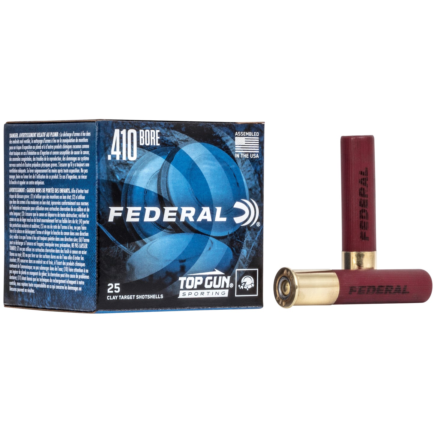 Federal Top Gun Sporting 410 Gauge Shotshells * 1/2 oz #8 Lead, 25 Rounds per Box