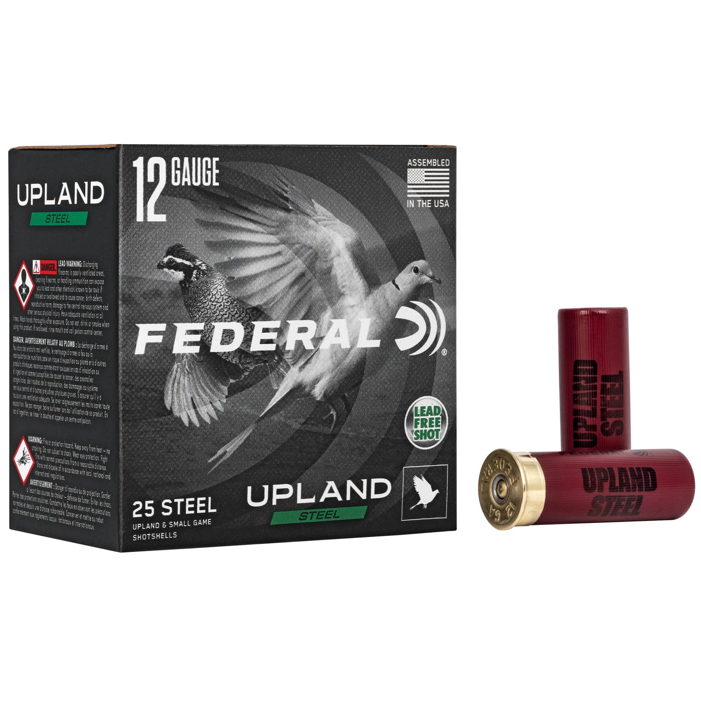 Federal Upland Steel 12 Gauge Shotgun Shells - 1 oz #6 Steel Shot, Pack of 25