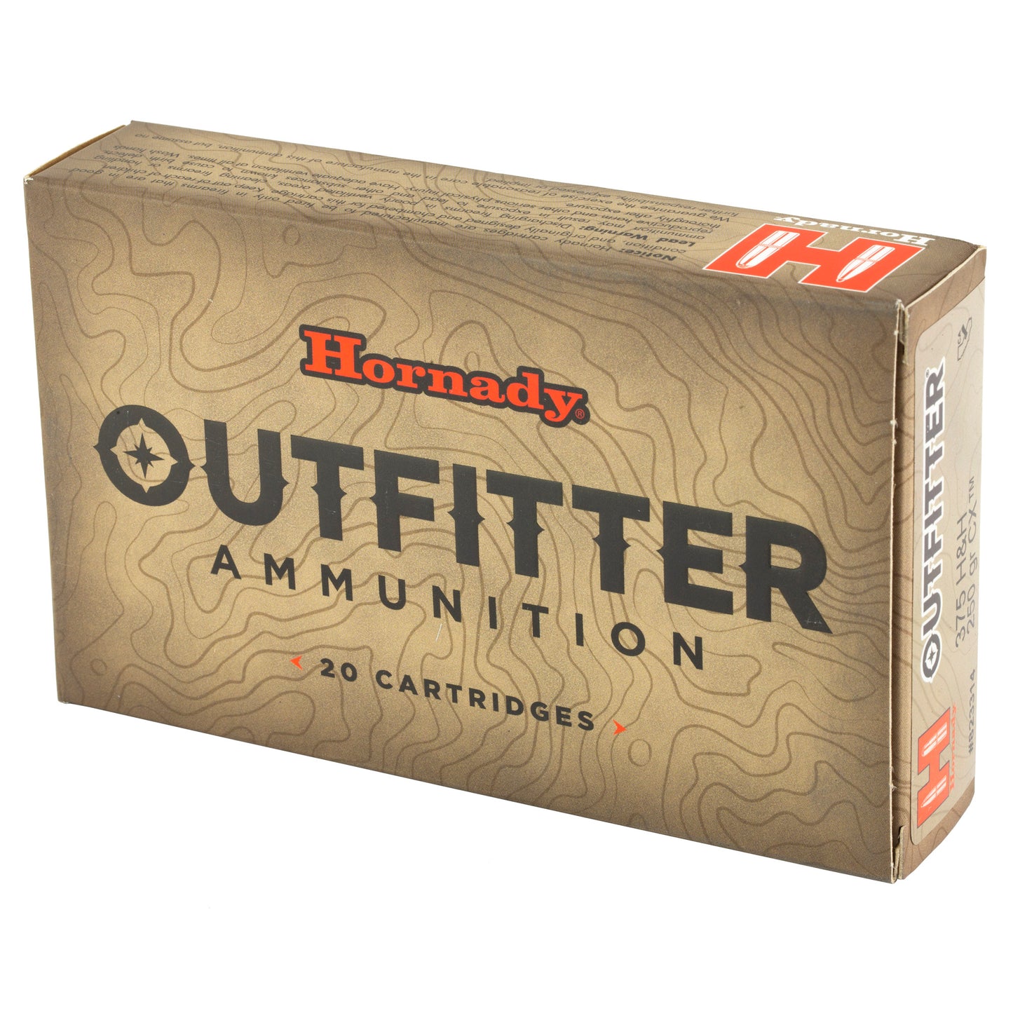 Hornady Outfitter .375 H&H 250-Grain CX Ammunition, 20 Rounds Per Box