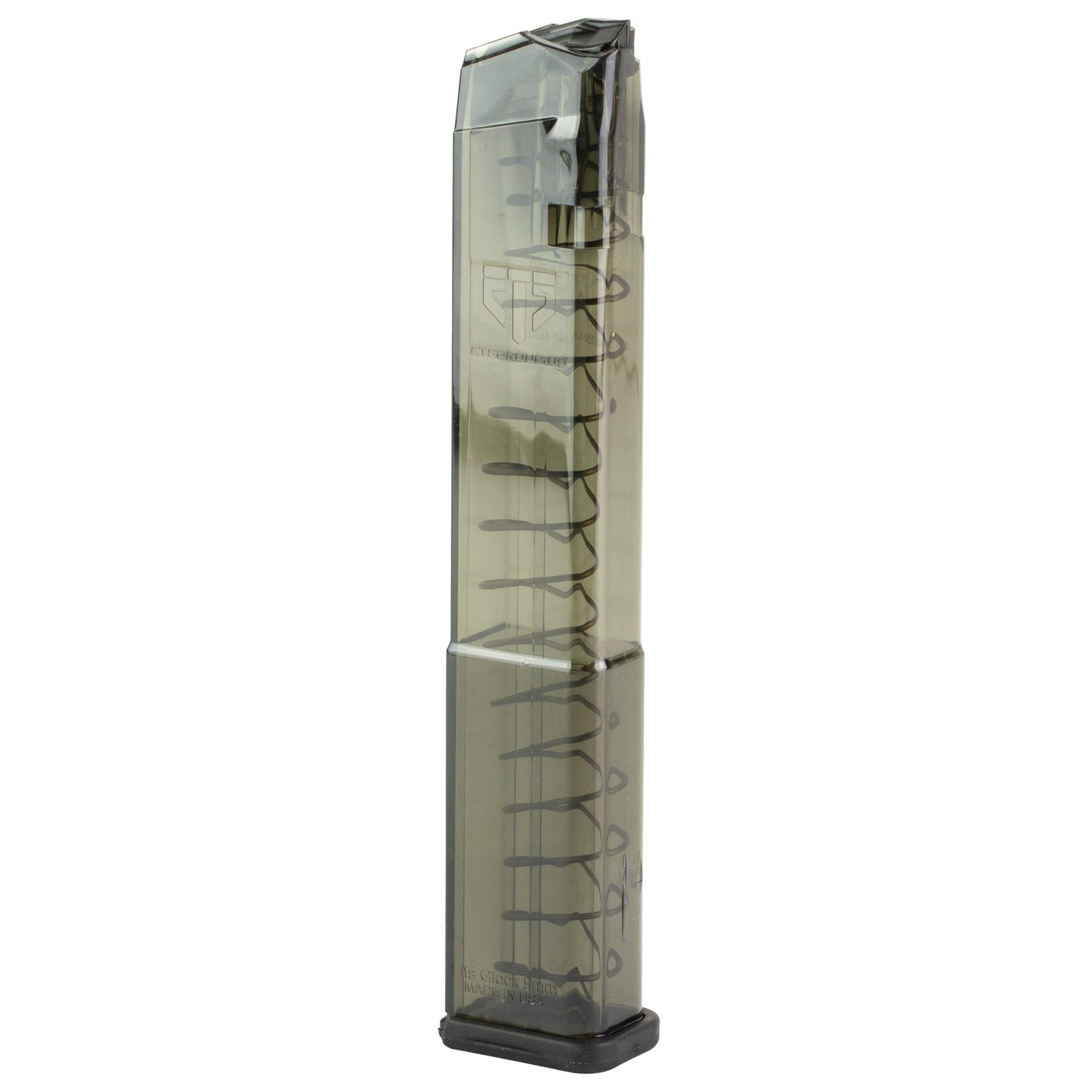 Elite Tactical Systems Group ETS Mag for Glock 17/19 9mm 32-Round Magazine, Carbon Smoke