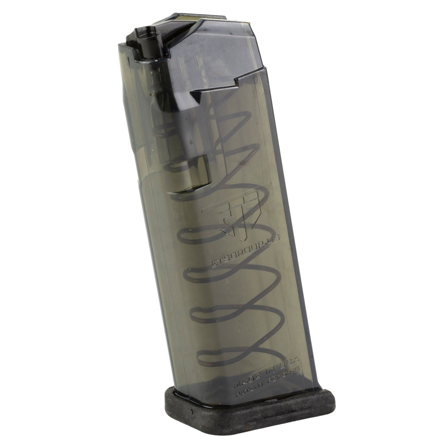 Elite Tactical Systems Group ETS Mag for Glock 19/26 9mm, 15-Round Capacity, Carbon Smoke