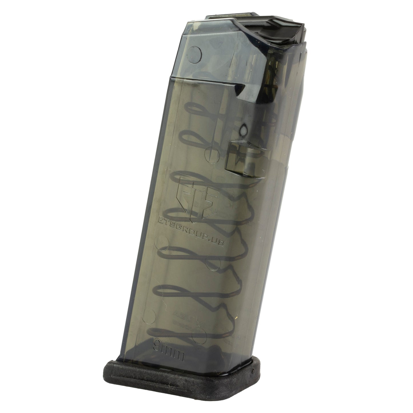 Elite Tactical Systems Group ETS Mag for Glock 19/26 9mm, 15-Round Capacity, Carbon Smoke