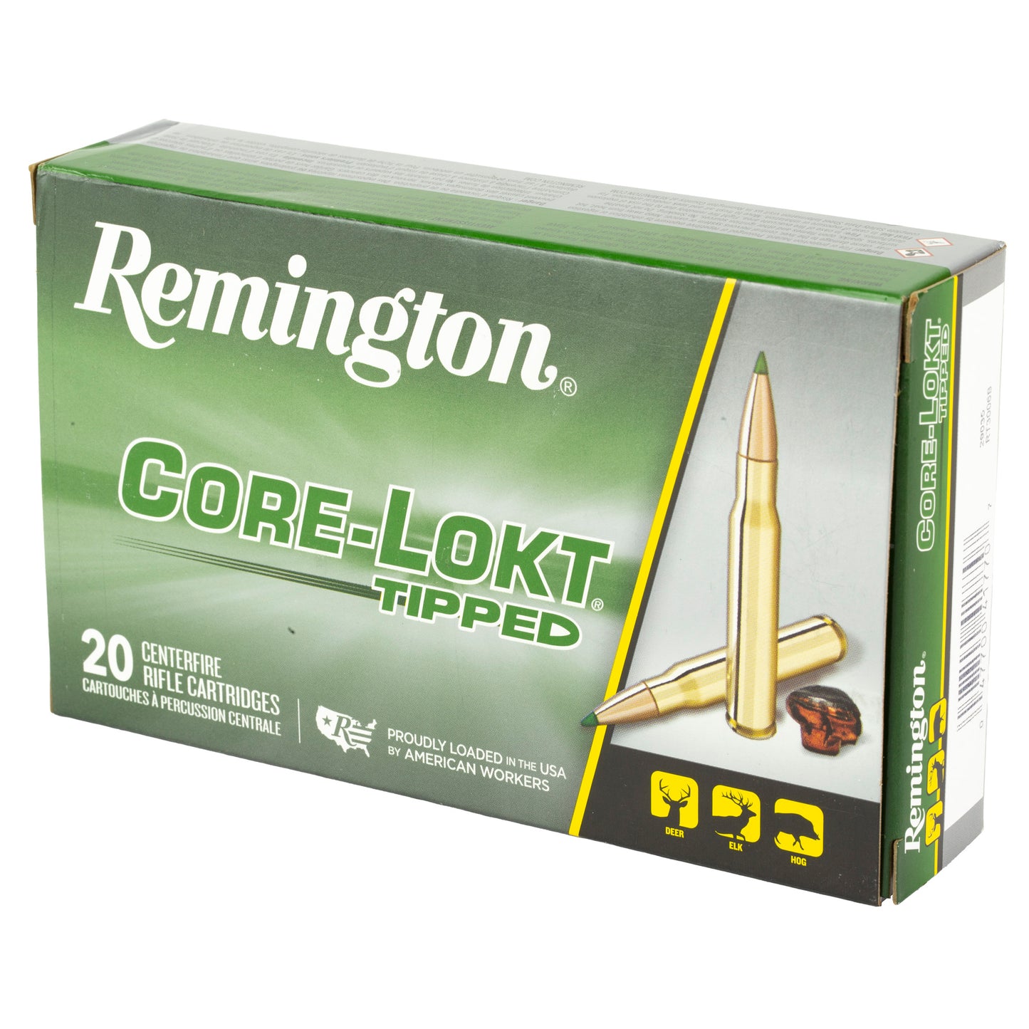 Remington Core-Lokt Tipped 30-06 Springfield Ammunition - 165 Grain Polymer Tip, 20 Rounds per Box