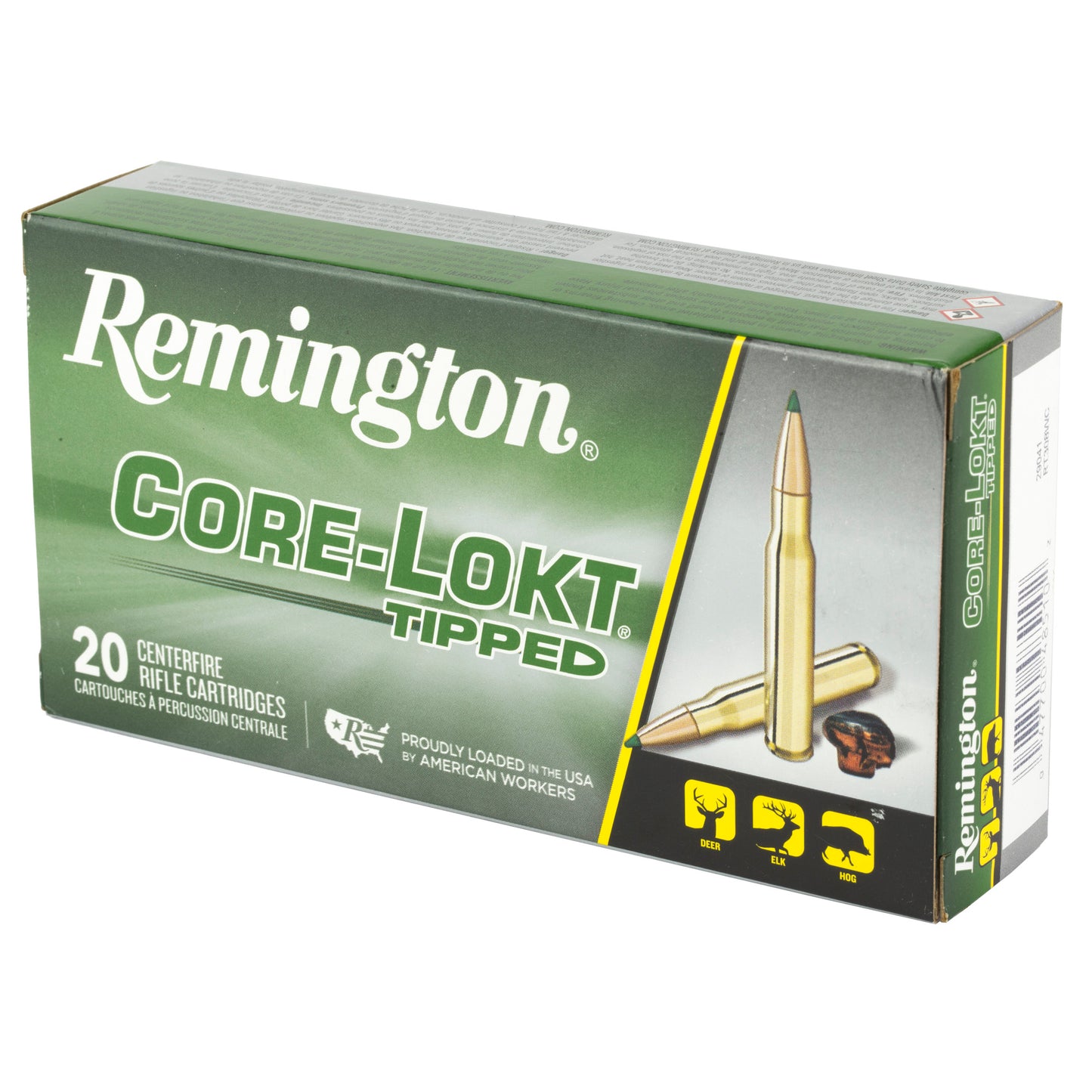 Remington Core-Lokt Tipped .308 Winchester Ammunition * 180 Grain, Polymer Tip, 20 Rounds per Box