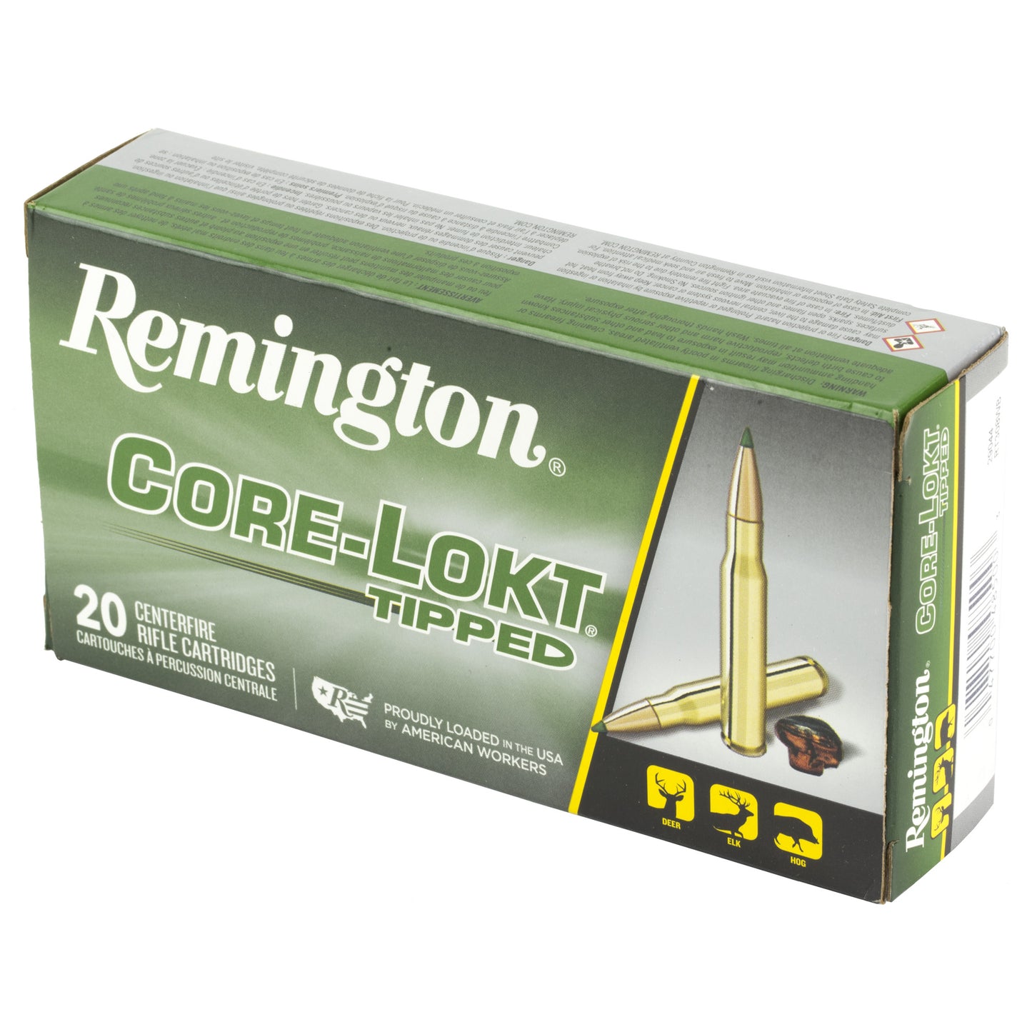 Remington Core-Lokt Tipped .308 Winchester Ammunition - 165 Grain, Polymer Tip, 20 Rounds