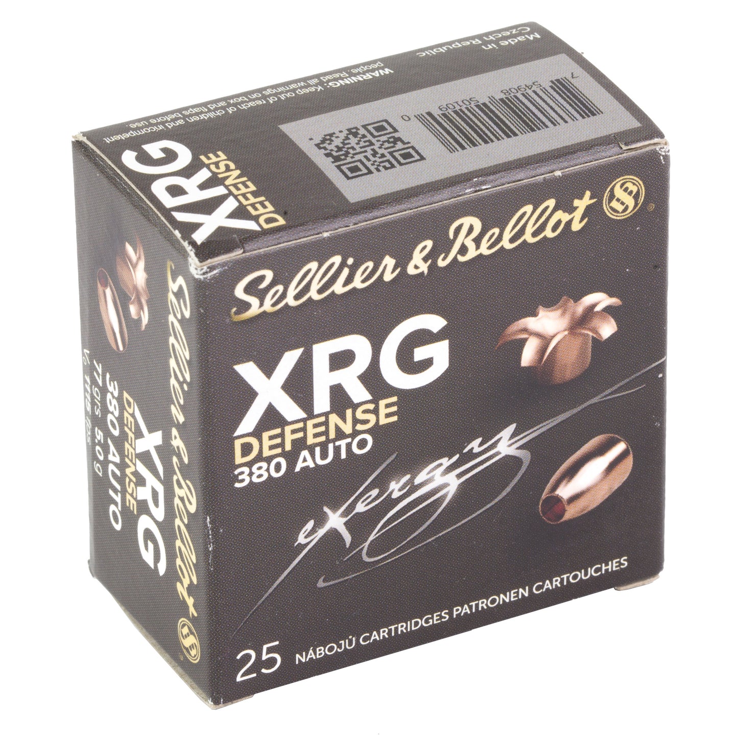 Sellier & Bellot 380 ACP 77-Grain Hollow Point Ammunition - XRG Defense Series