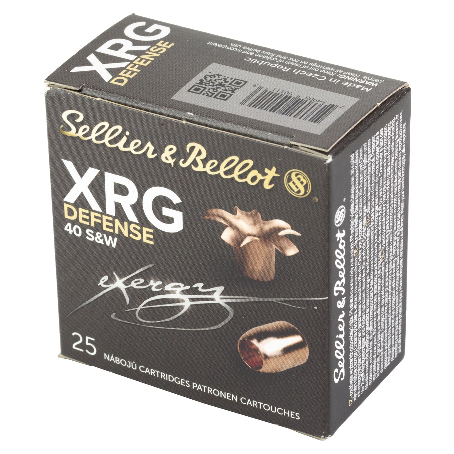 Sellier & Bellot 40 S&W 130-Grain XRG Hollow Point Pistol Ammunition * 25 Rounds Per Box