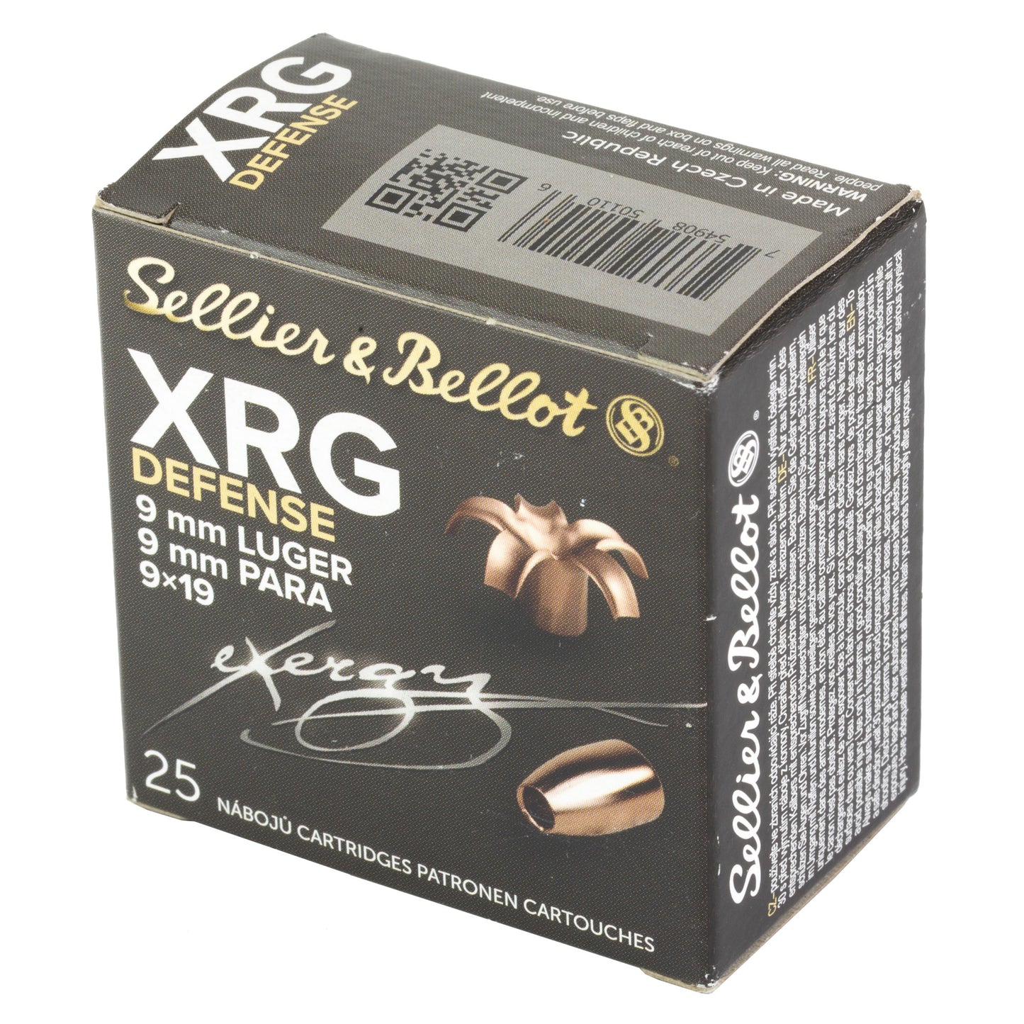 Sellier & Bellot 9mm 100-Grain XRG Defense Hollow Point Ammo * Reliable Personal Defense