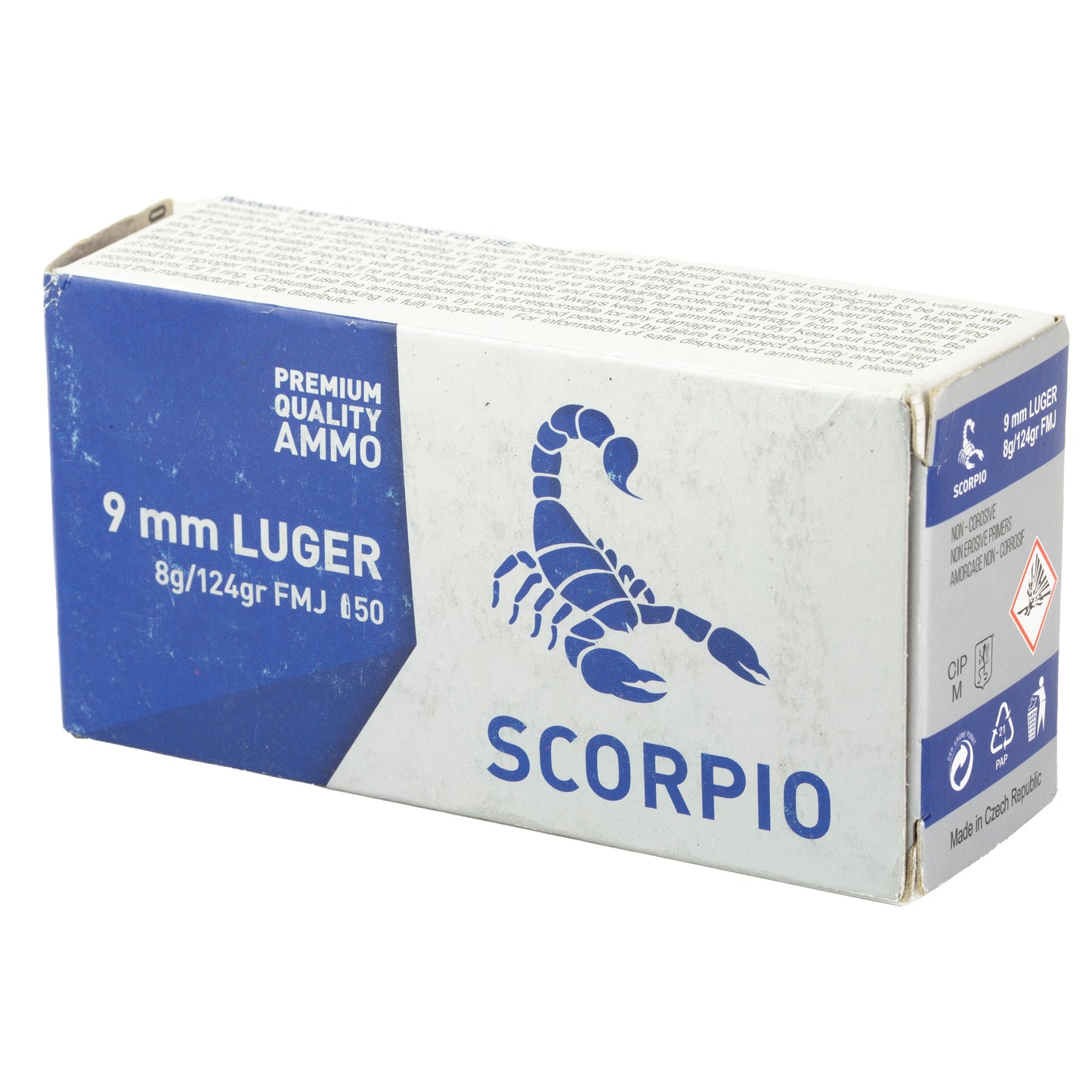 STV Technology Scorpio 9mm 124-Grain Full Metal Jacket Ammunition * Reliable Range Ammo