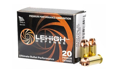 Lehigh Defense Xtreme Defense .45 ACP 135-Grain Copper Bullets * Deep Penetration and Wound Cavity Expansion