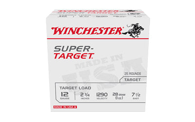 Winchester Ammunition Super Target 12 Gauge Shotshell * 1 oz #7.5, 25 Rounds per Box