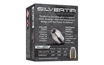 Winchester Ammunition Silvertip 38 Special +P 125-Grain Hollow Point - 20 Rounds
