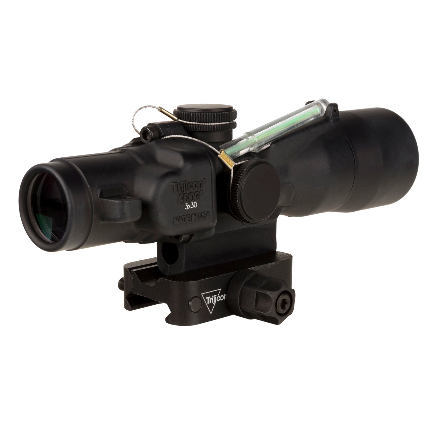 Trijicon ACOG 3X30 Green Chevron .223 Rifle Scope * Durable 30mm Objective, Black Finish