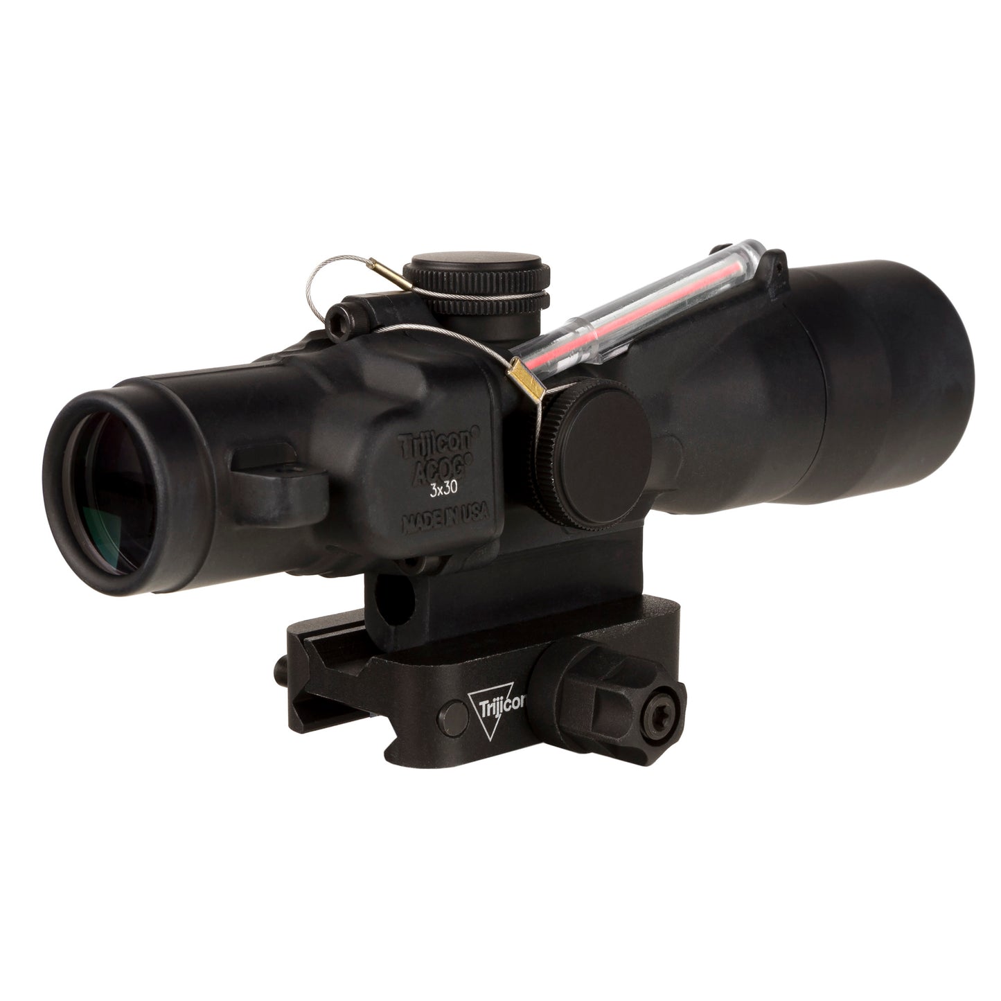 Trijicon ACOG 3X30 Red Chevron .223 Rifle Scope with 30mm Objective - Black