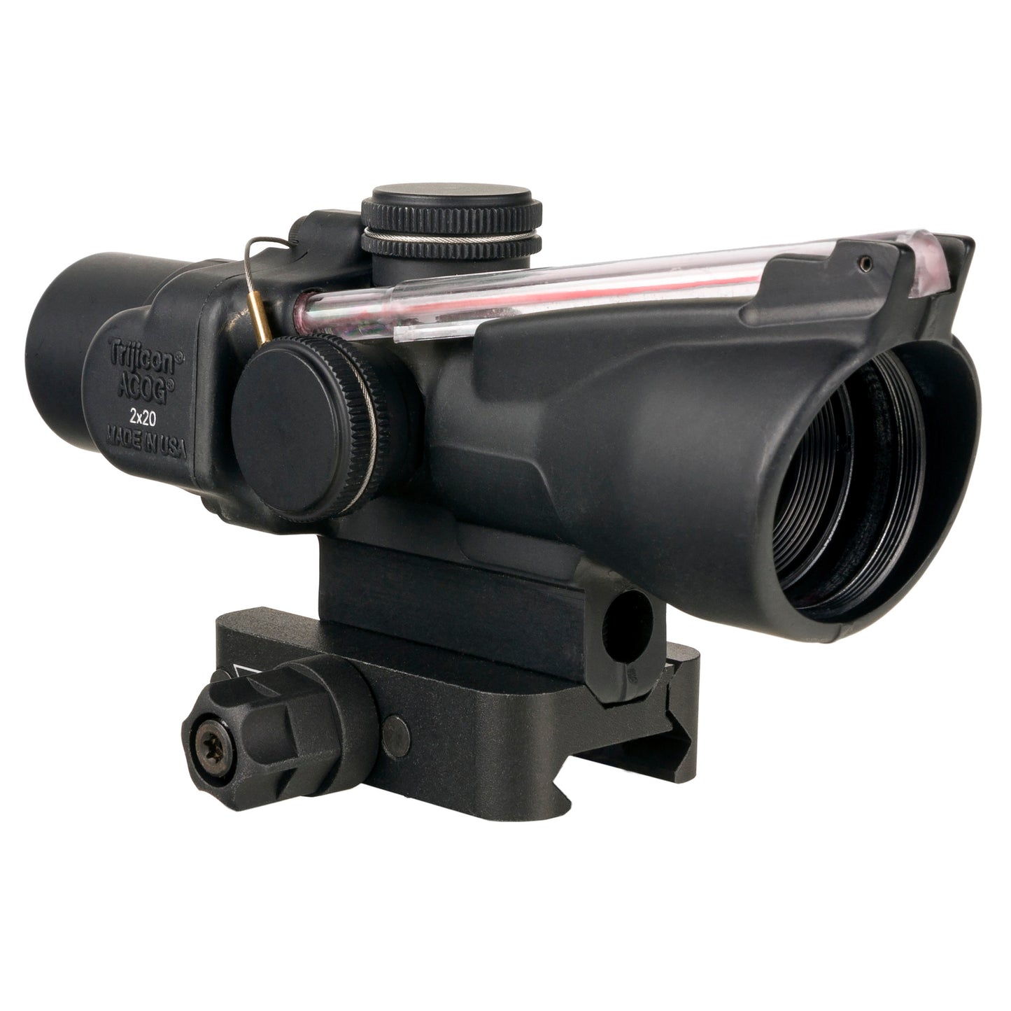 Trijicon ACOG 2X20 Red Crosshair Rifle Scope - Durable Medium-Distance Optic for Tactical and Hunting Use