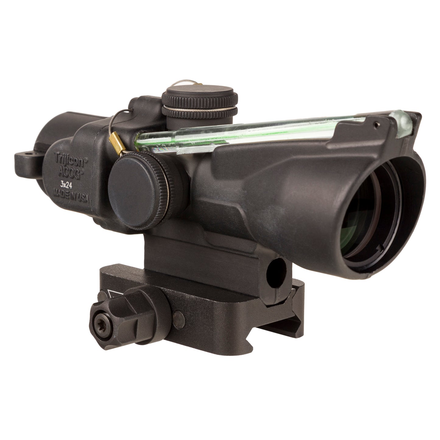 Trijicon ACOG 3X24 Green Horseshoe/Dot Rifle Scope * Black (Part Number: TA50-C-400350)